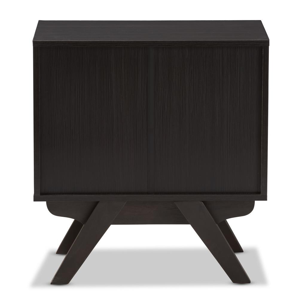 Baxton Studio Auburn Espresso Rubberwood Nightstand in the