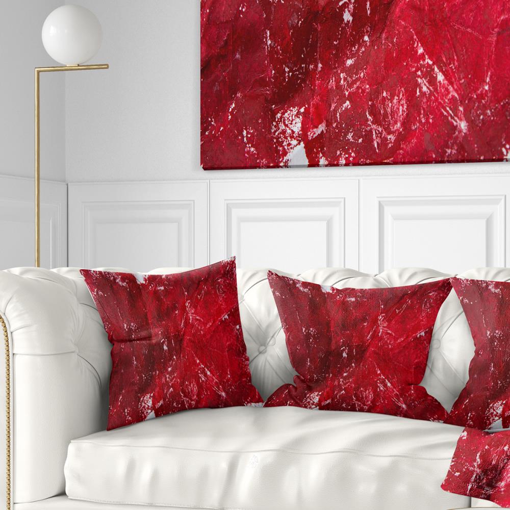 Designart CU6514-16-16 16-in x 16-in Red Indoor Decorative Pillow