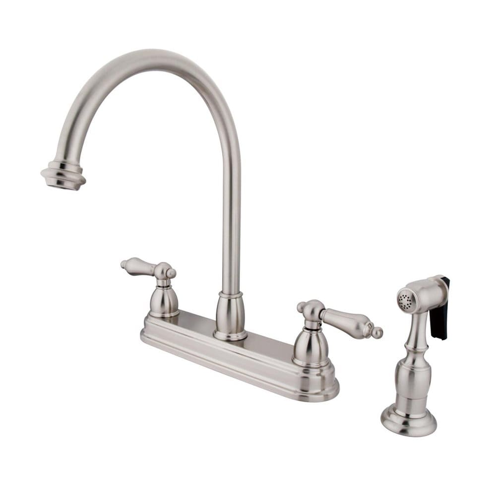 Elements of Design Chicago Brushed Nickel Double Handle High-arc ...