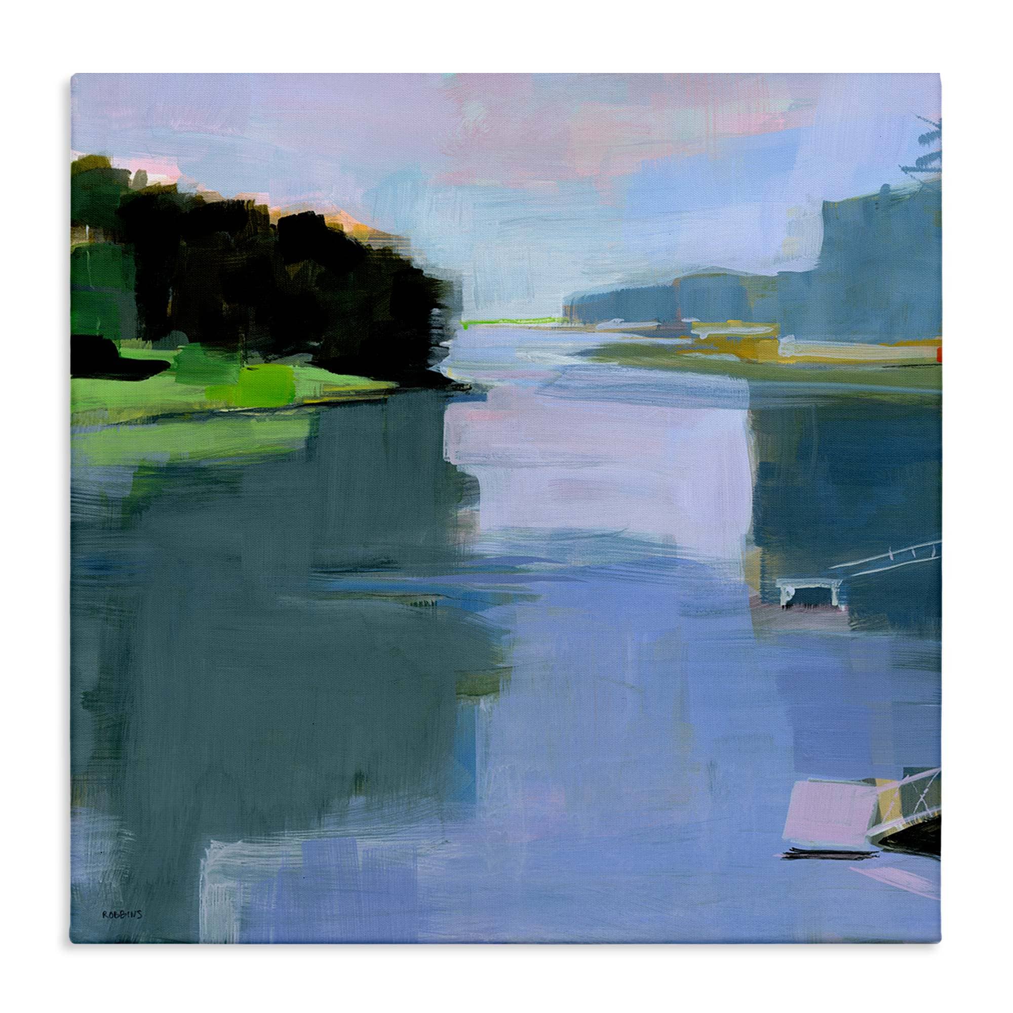 Stupell Industries BS-815-CN-24X24 Water Reflection Abstract Canvas design by Kathleen Robbins