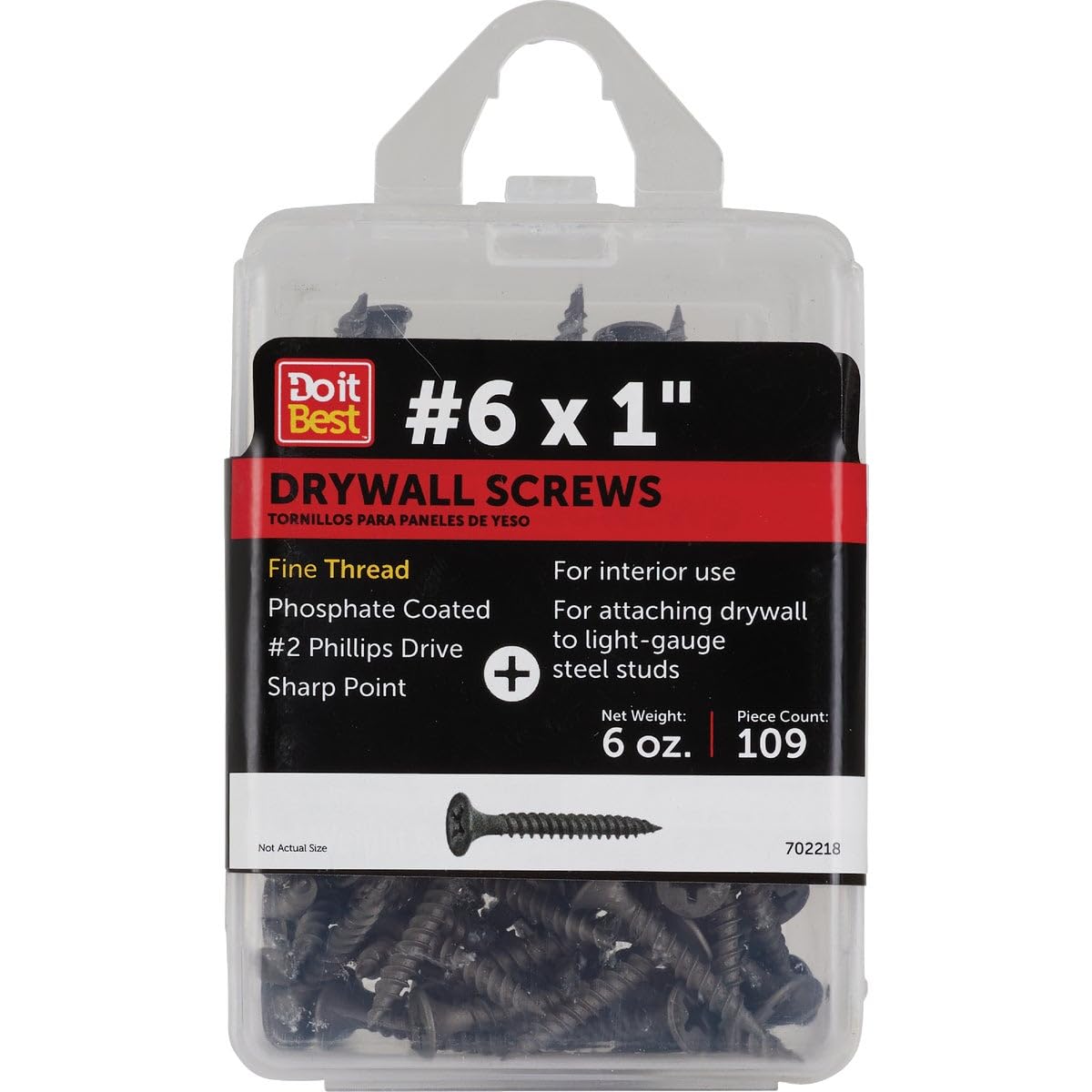 Prime Source Do it #6 x 1 in. Fine Thread Multipurpose Drywall Screw (6 Oz. Pack) - 1 Each