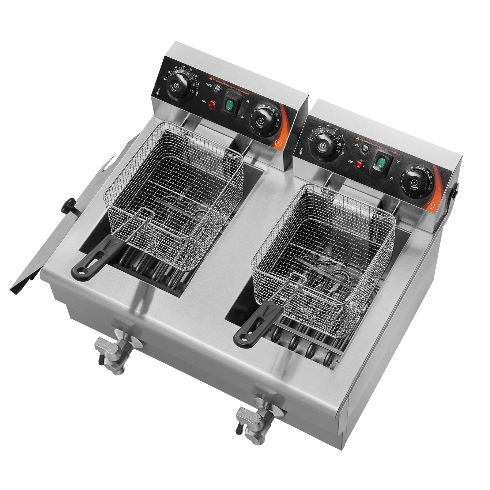GIVIMO - Commercial Deep Fryer Dual Tank 3000W Electric Countertop Deep Fryer with Basket 2 x 11....