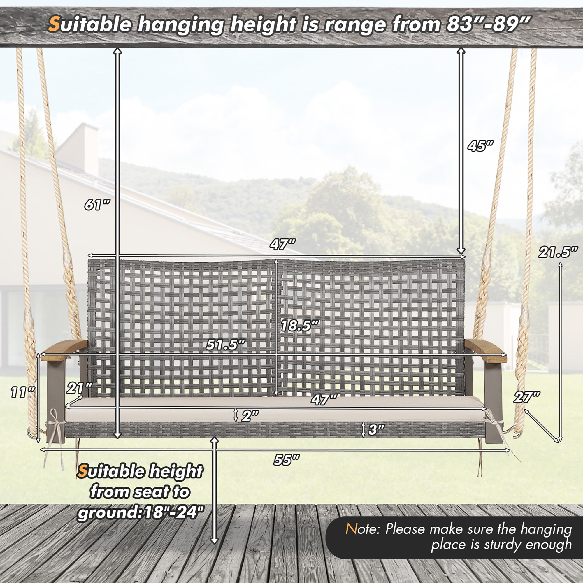 Costway HW69766WH Patio-Chairs - View #10