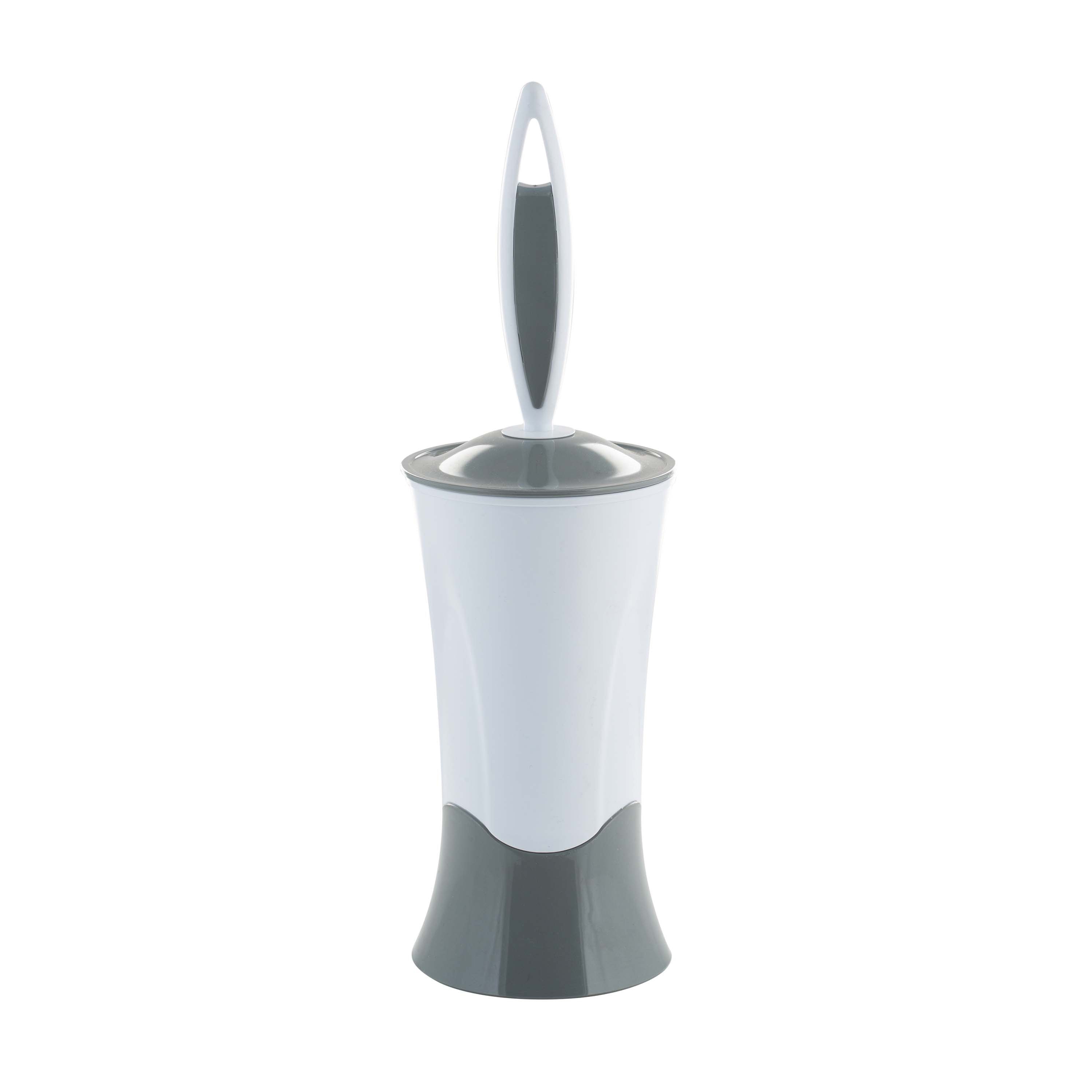 Bath Bliss 10116 Grey Plastic Toilet Brush Holder