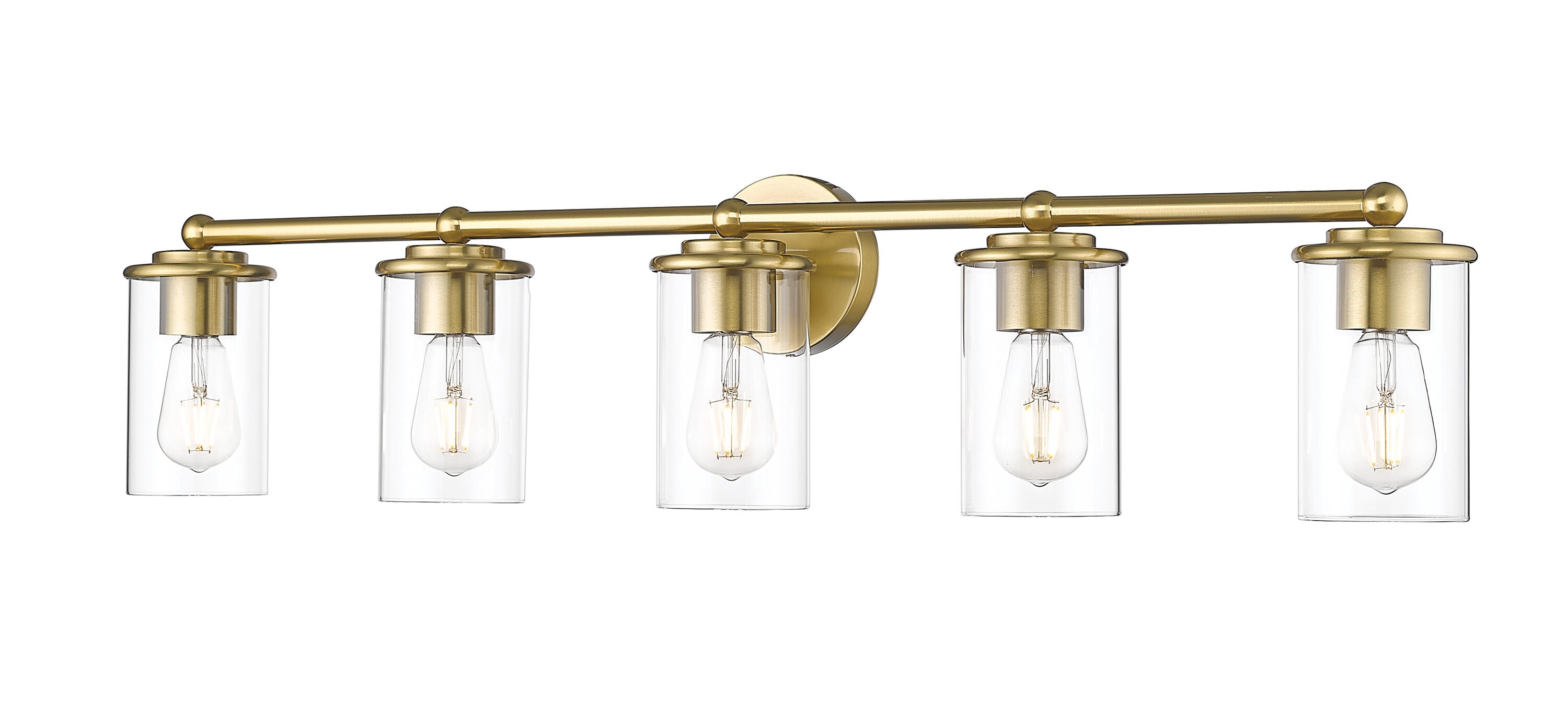 Z-Lite 742-5V-LG Thayer 39-in 5 -Light Brushed Gold Transitional Vanity light