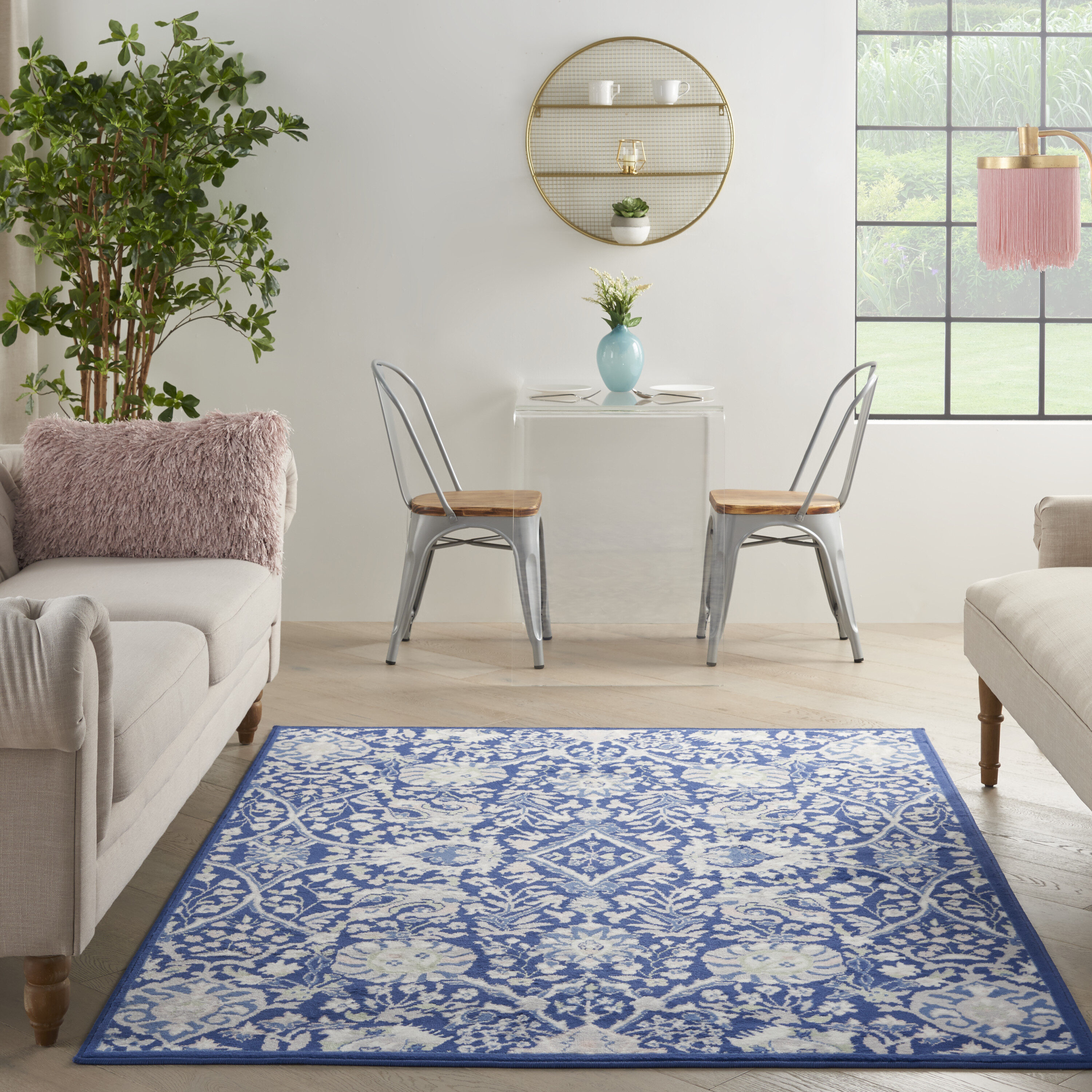 Bohemian Bliss Multicolor Floral 6' x 9' Flat Woven Area Rug