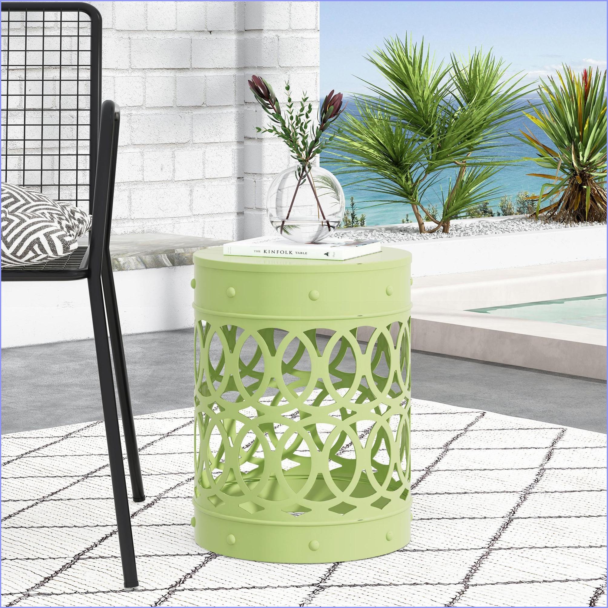 Watnature Outdoor End Table Mesa de Etimesterior Large Modern Iron End ...
