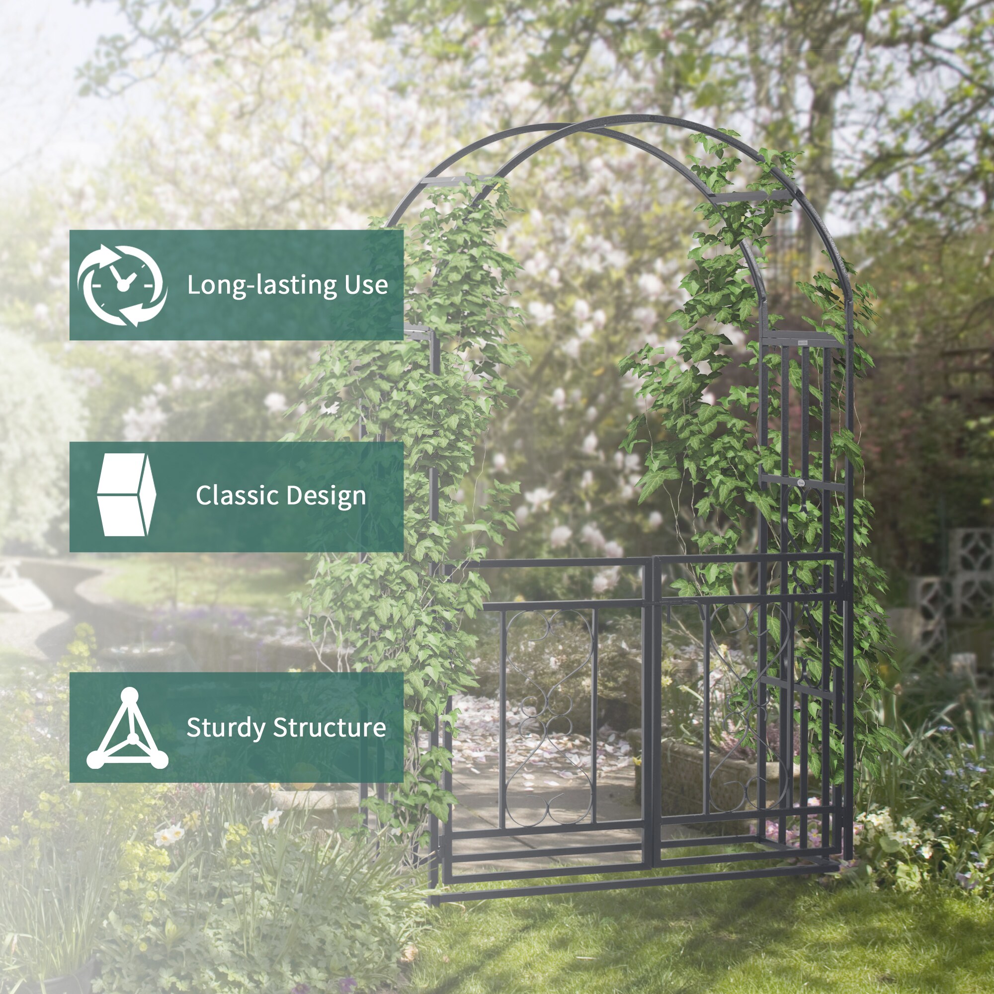 Outsunny 844-087V00CG Garden-Utility-Fencing - View #6