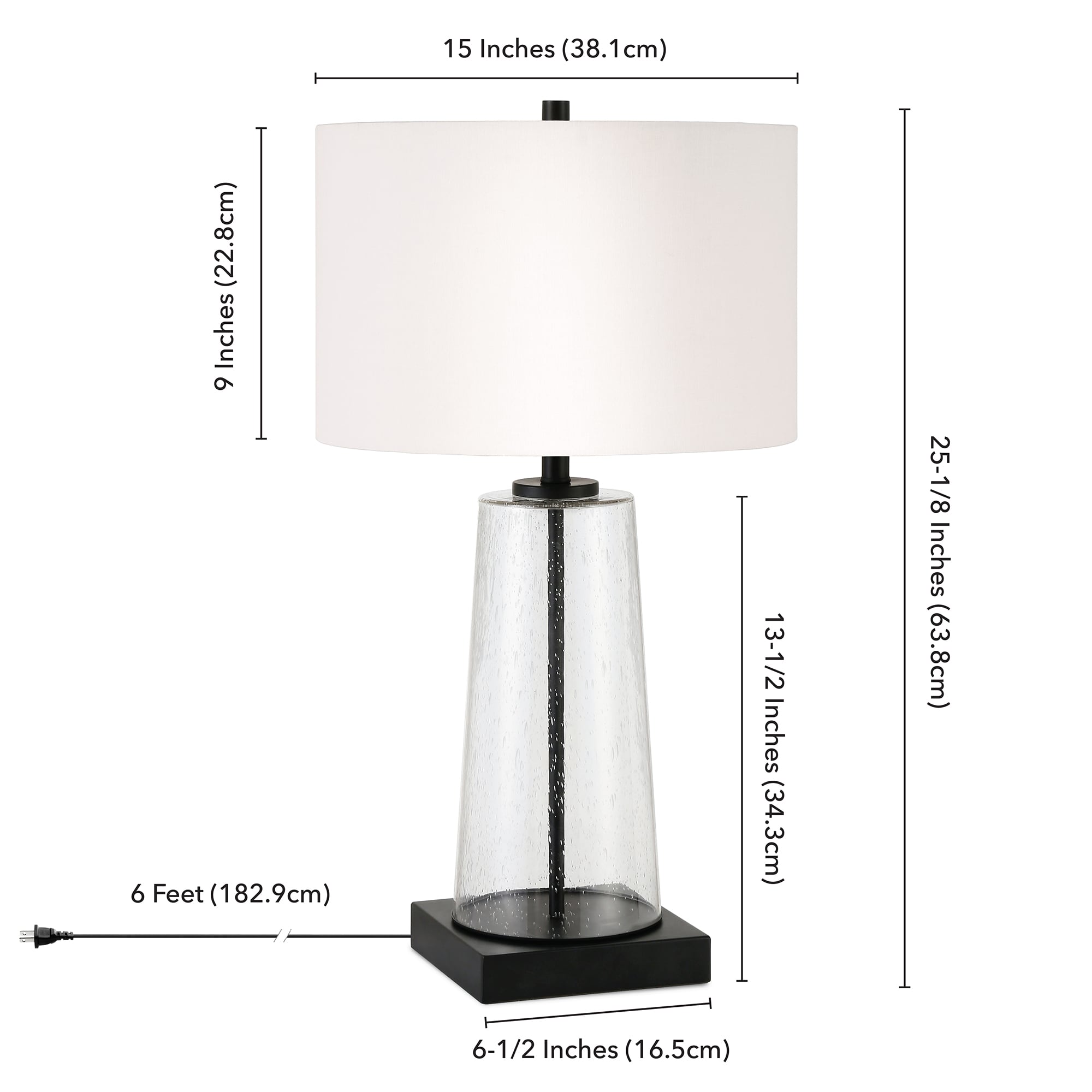 Kids' Voice-Controlled Tripod Lamp with Black Linen Shade
