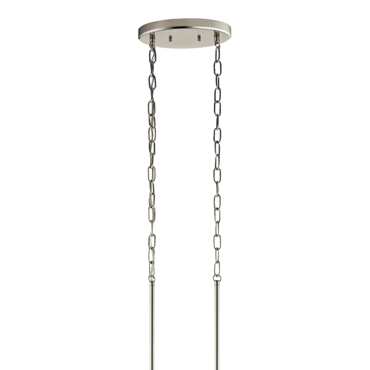 Kichler discount Edmund 5-Light Black Brushed Nickel Frosted Glass Pendant Island Light