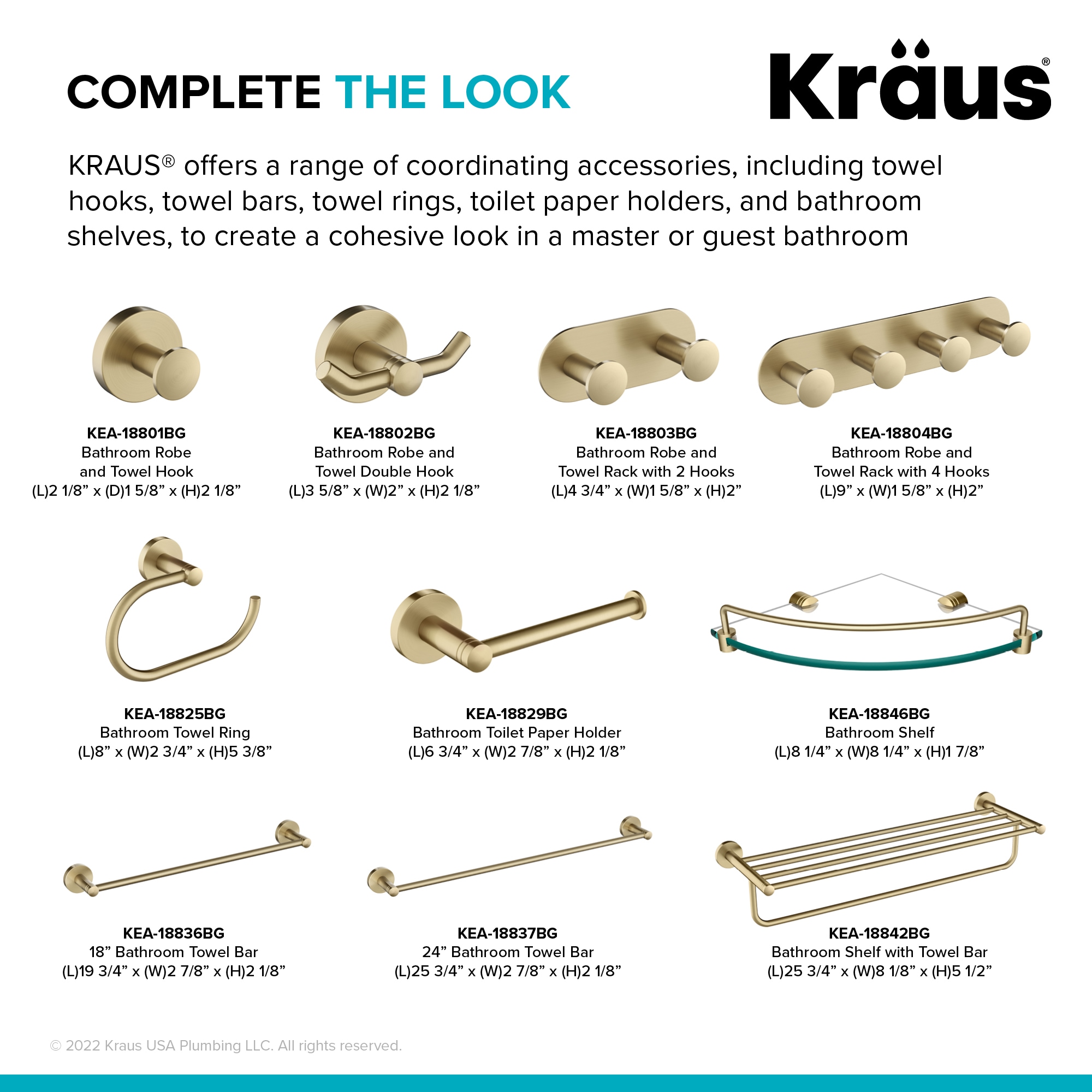 Kraus KEA-18846BG Bathroom-Shelves - View #7