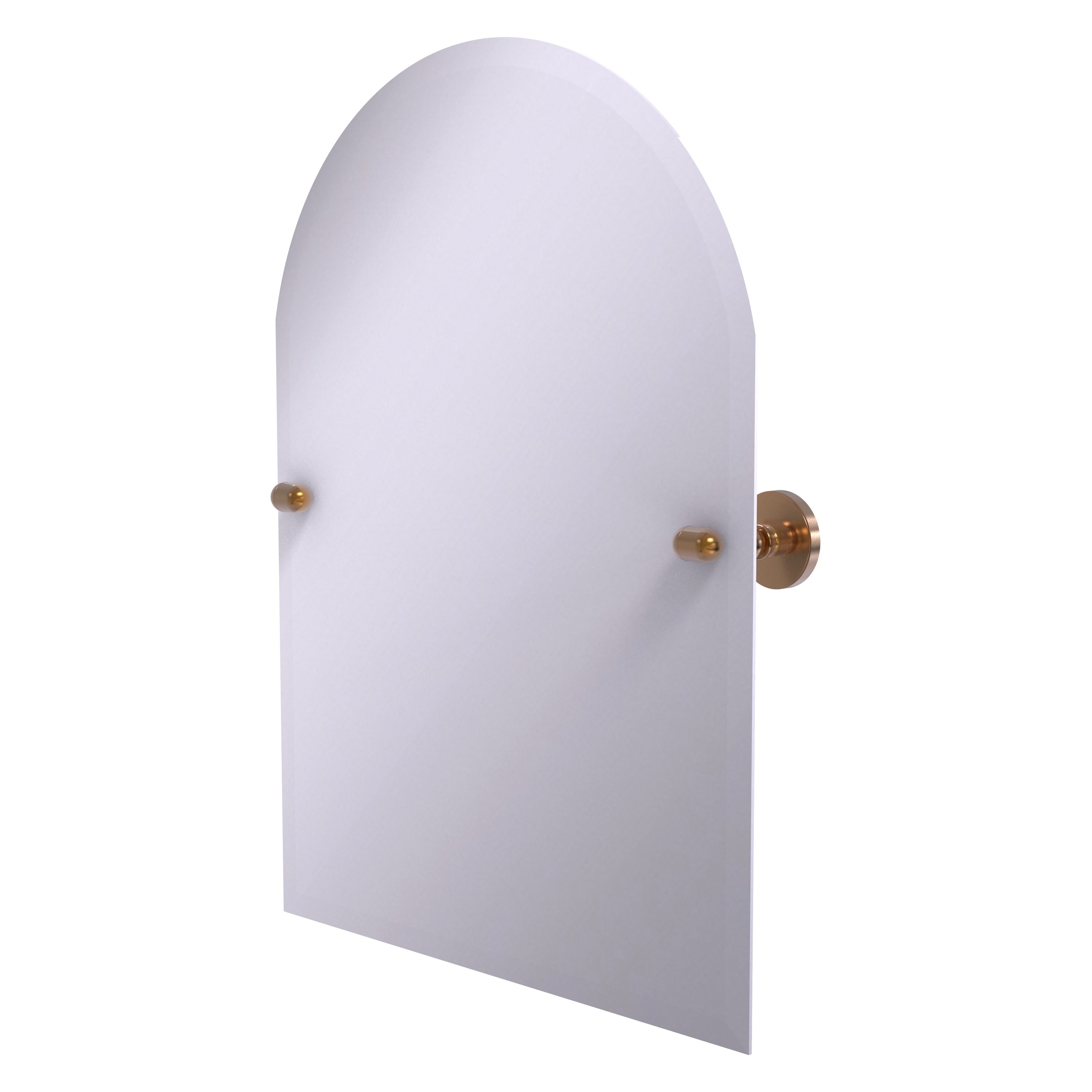 Allied Brass TA-94-BBR Tango 21-Inches x 29-Inches Beveled Frameless Arch Tilting Bathroom Vanity Mirror ( Brushed Bronze )