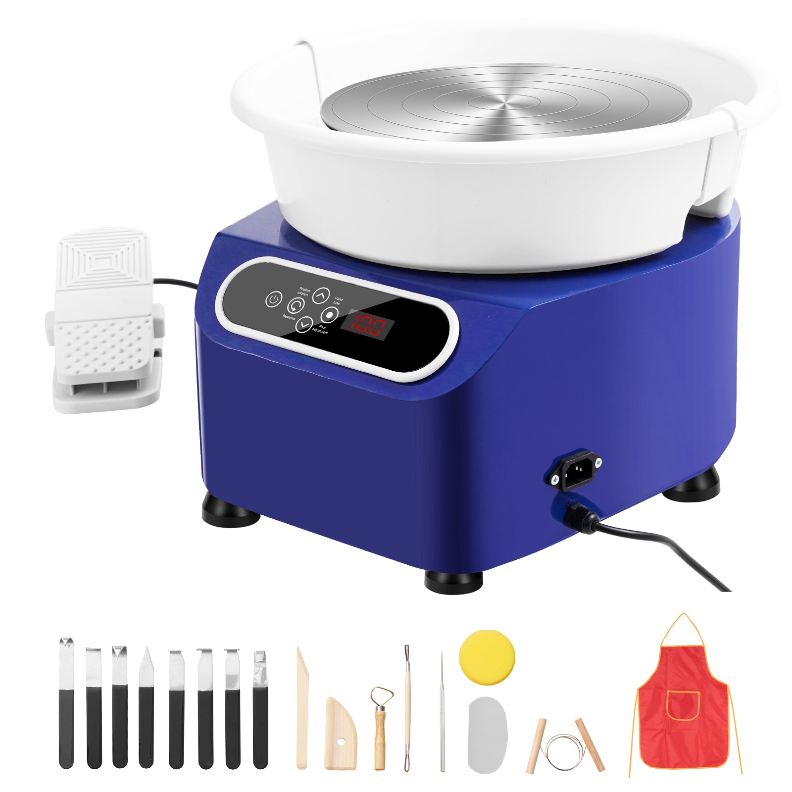 VEVOR XSLPJSDJTLS454MNTV1 450W 50-300 RPM 11-IN 450 W Pottery Wheel Plastic Pottery wheel