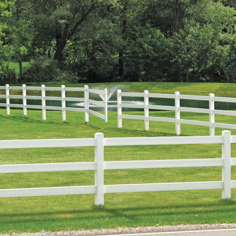 Freedom Post and Rail 8-ft H x 5-in W White Vinyl Fence Rail ...