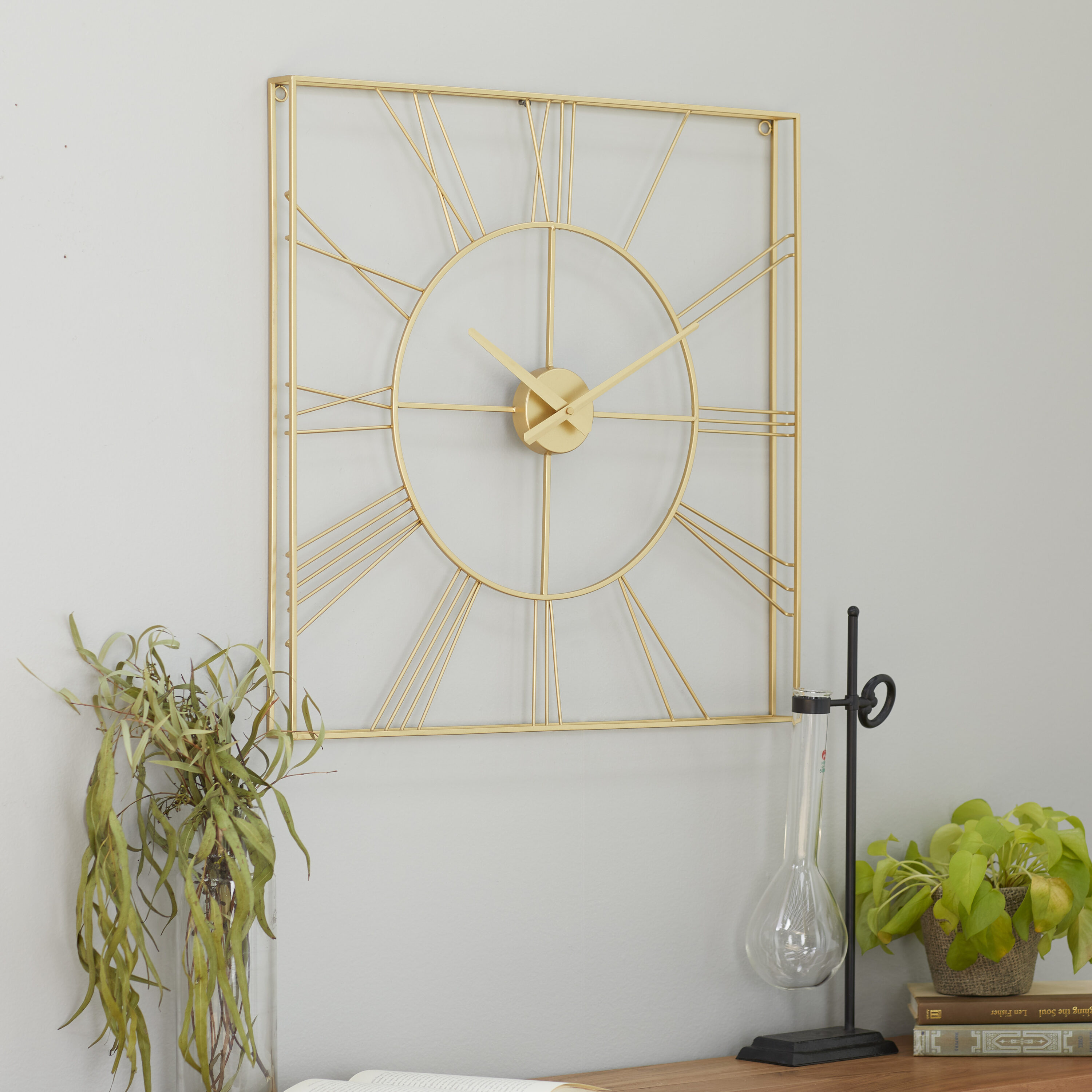 Grayson Lane 20789 Open Frame Analog Square Wall Glam