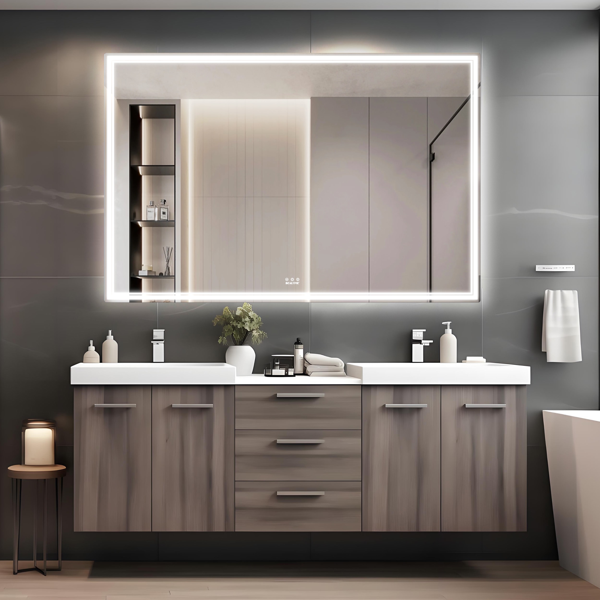 Bybafun YB5100086 Framed-Bath-Mirrors - View #16