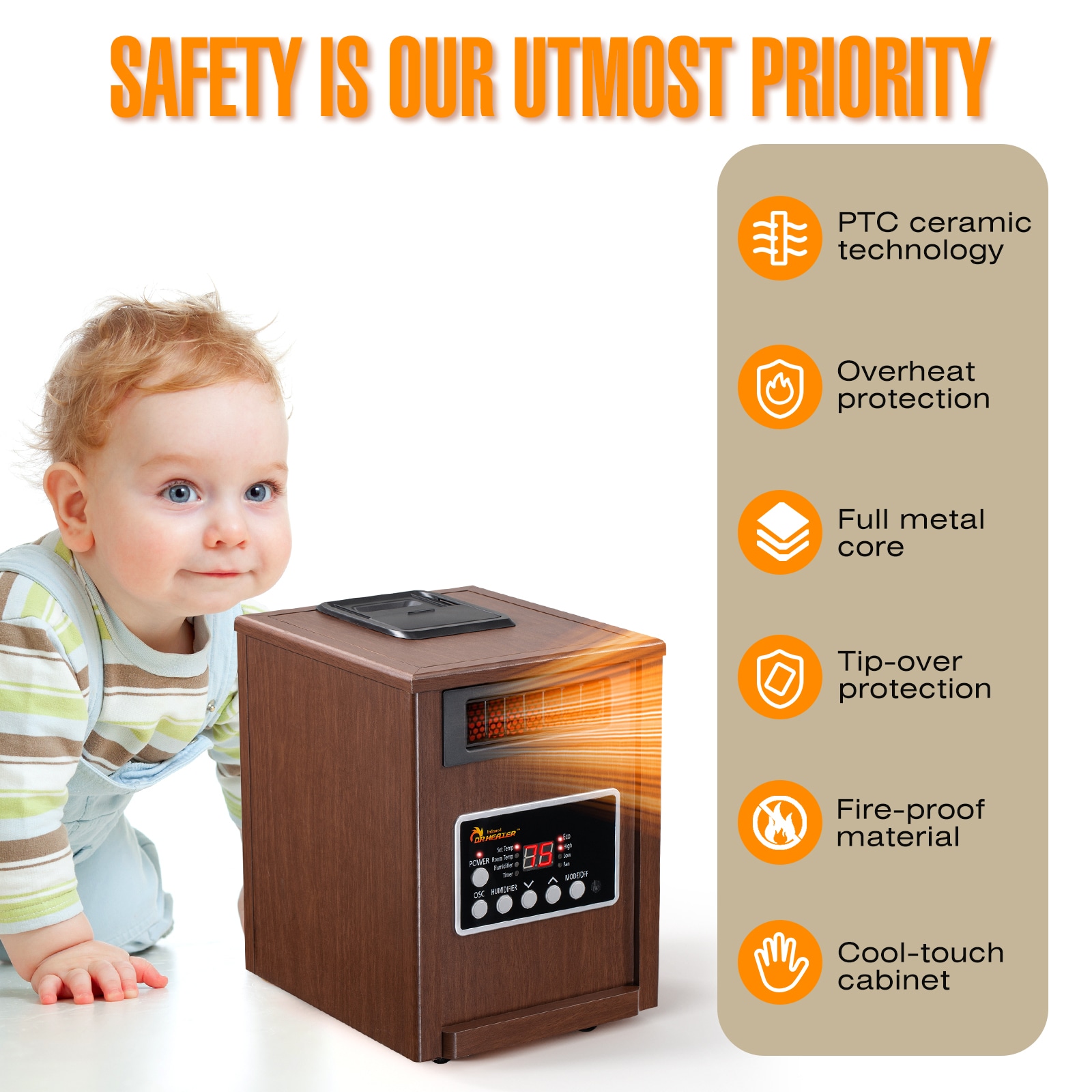 Dr. Infrared Heater DR-998W Portable-Electric-Heat - View #6
