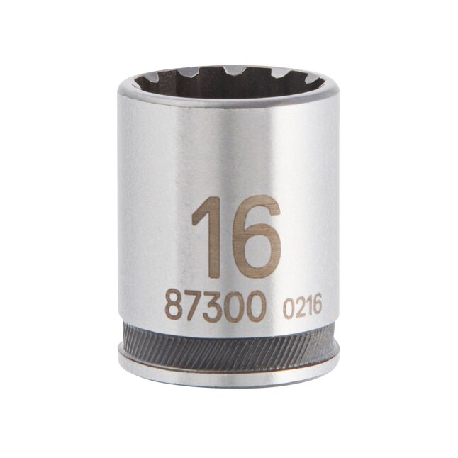 Kobalt Universal Metric 3/8-in Drive Spline 16mm Shallow Socket Kobalt Universal Metric 3/8-in Drive Spline 16mm Shallow Socket
