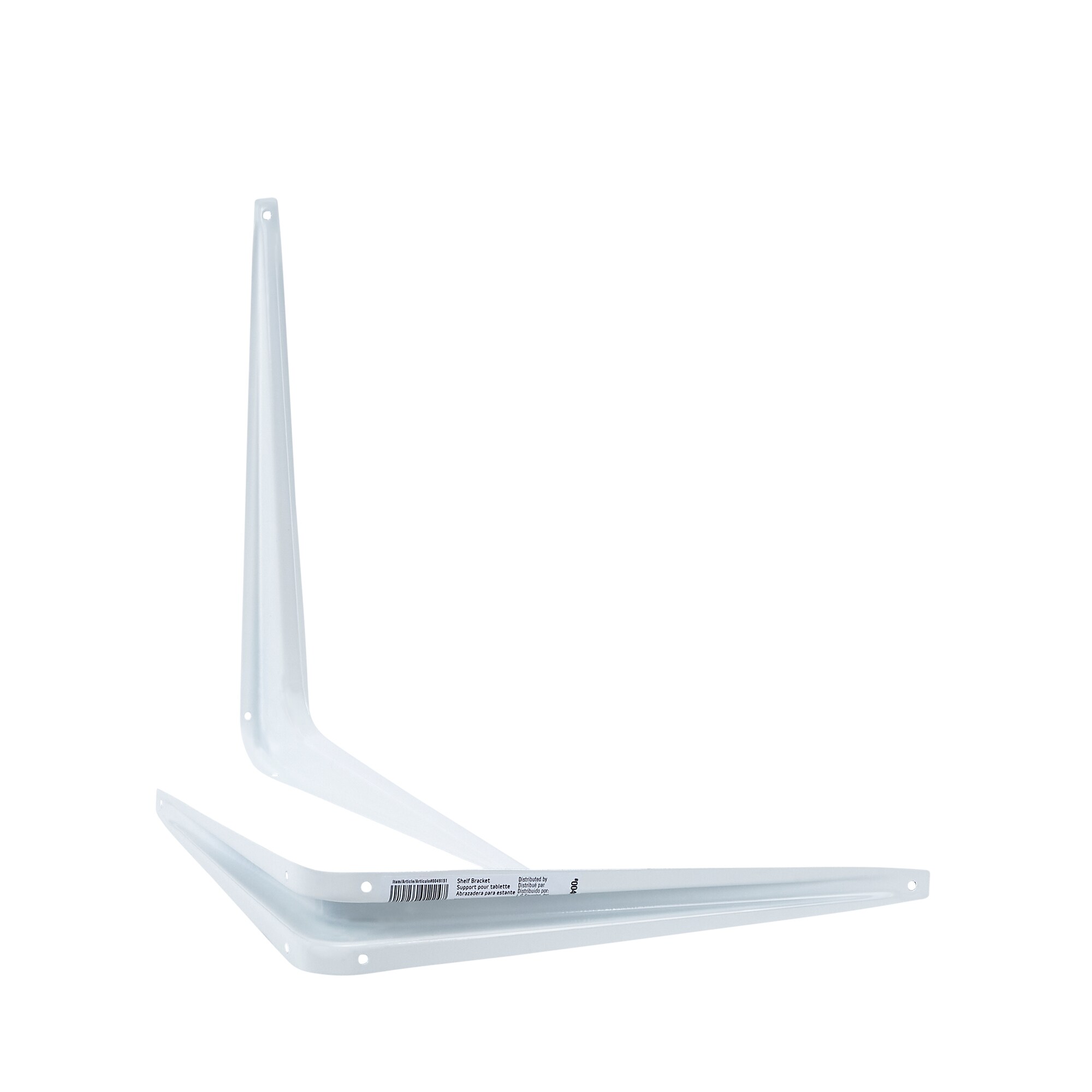 Project Source 11.5-in L x 1.875-in W x 9.05-in D White Shelf Bracket