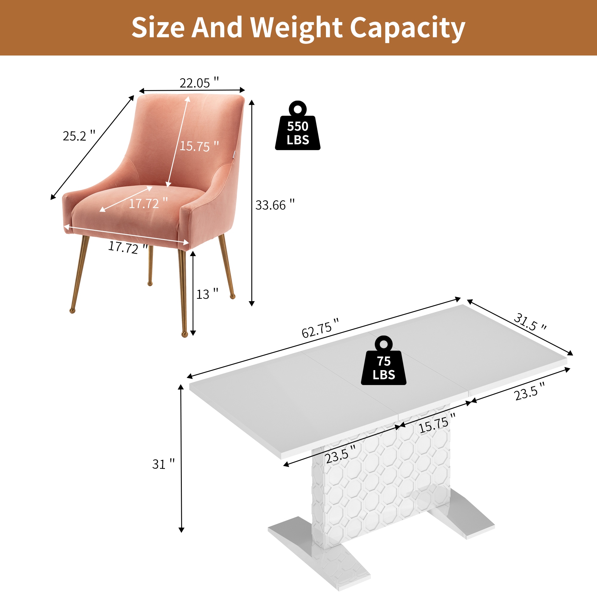 Clihome CL-ST1WH700PK Dining-Sets - View #8