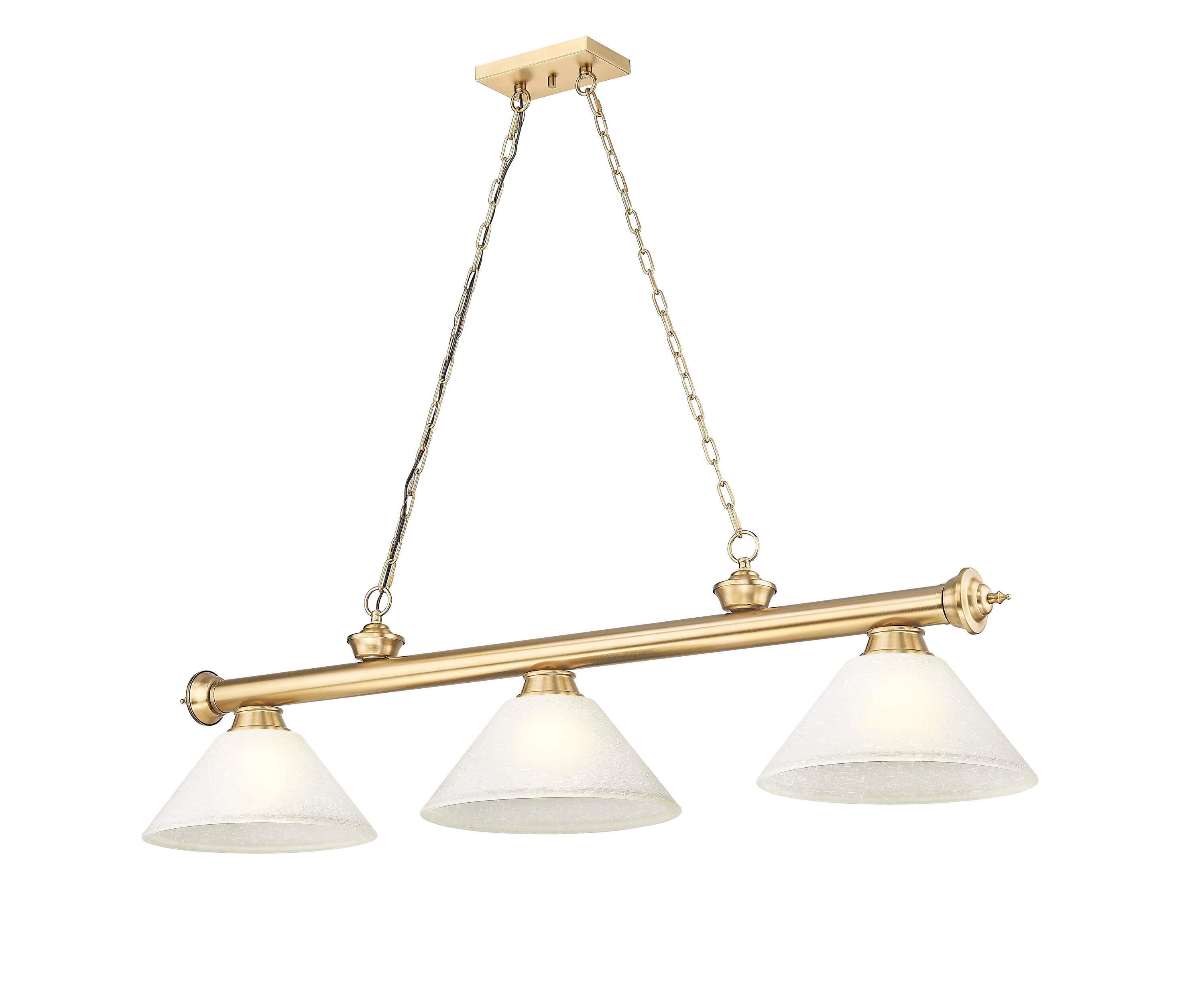 Z-Lite Cordon 14in Heritage Brass Fixture with White Linen Glass Shade
