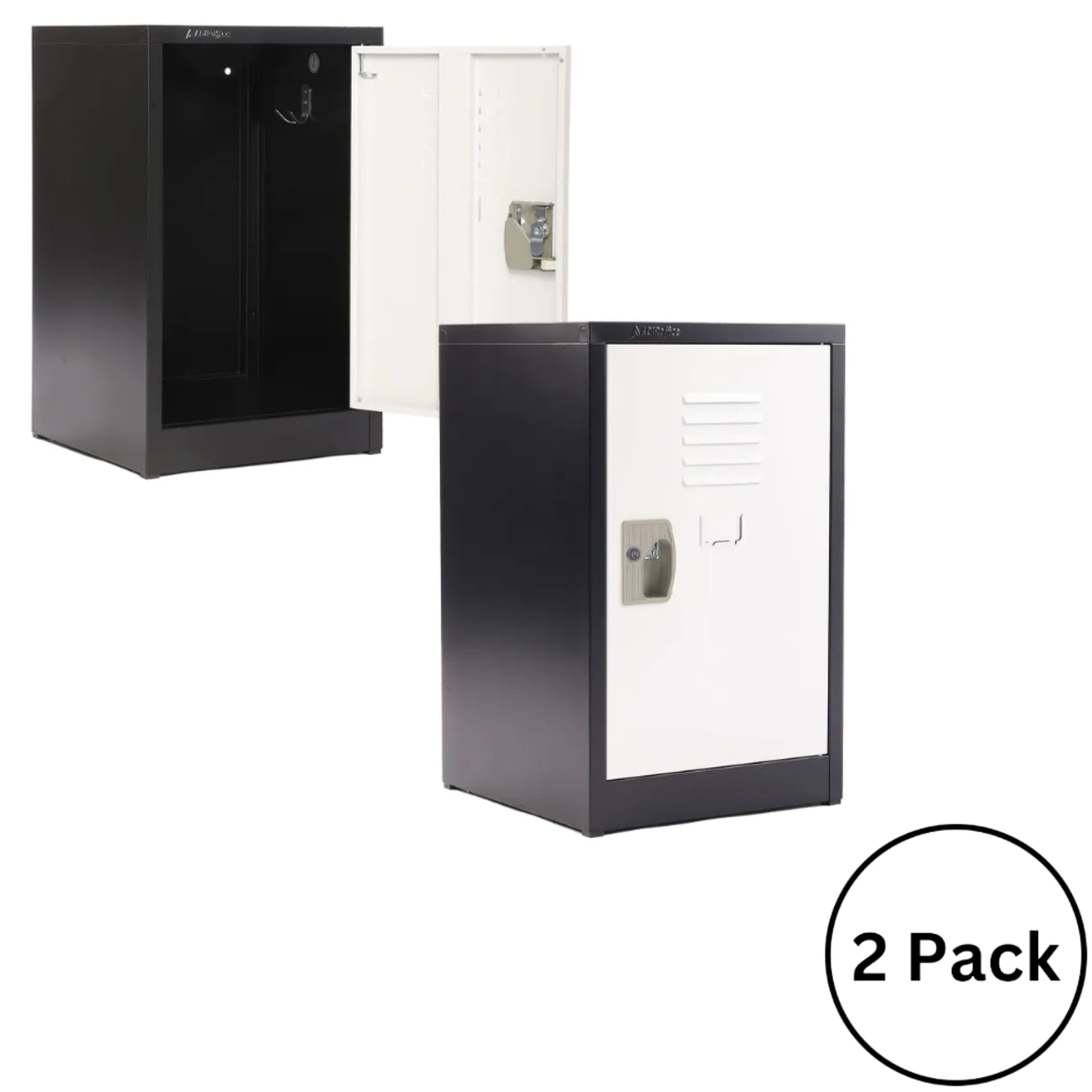 AdirOffice 629-02-B-W-PKG-2 629 Series Set of 2 15-in W x 24-in H x 15-in D Steel Full Storage Lockers