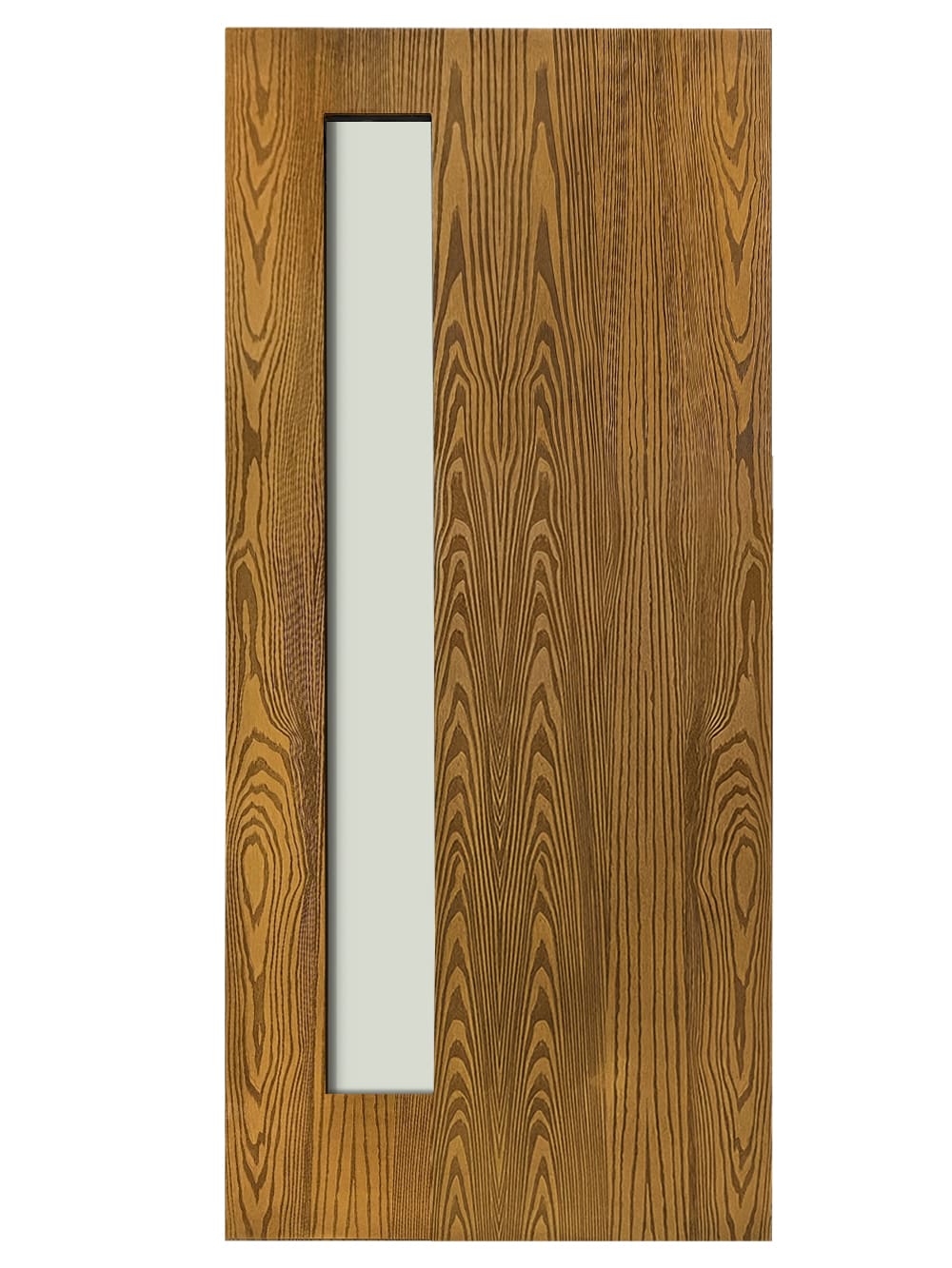 CALHOME FD3-BRN-80X36 36-in x 80-in x Fiberglass Pulse lite Universal reversible Brown Painted Slab Front Door Solid core