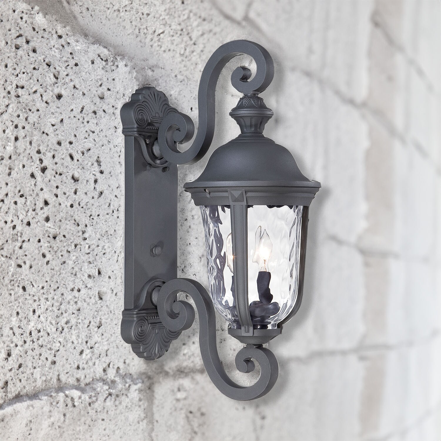 Minka Lavery 8991-66 Ardmore 2 -Light 25-in H Matte Black Hardwired Outdoor Wall Light