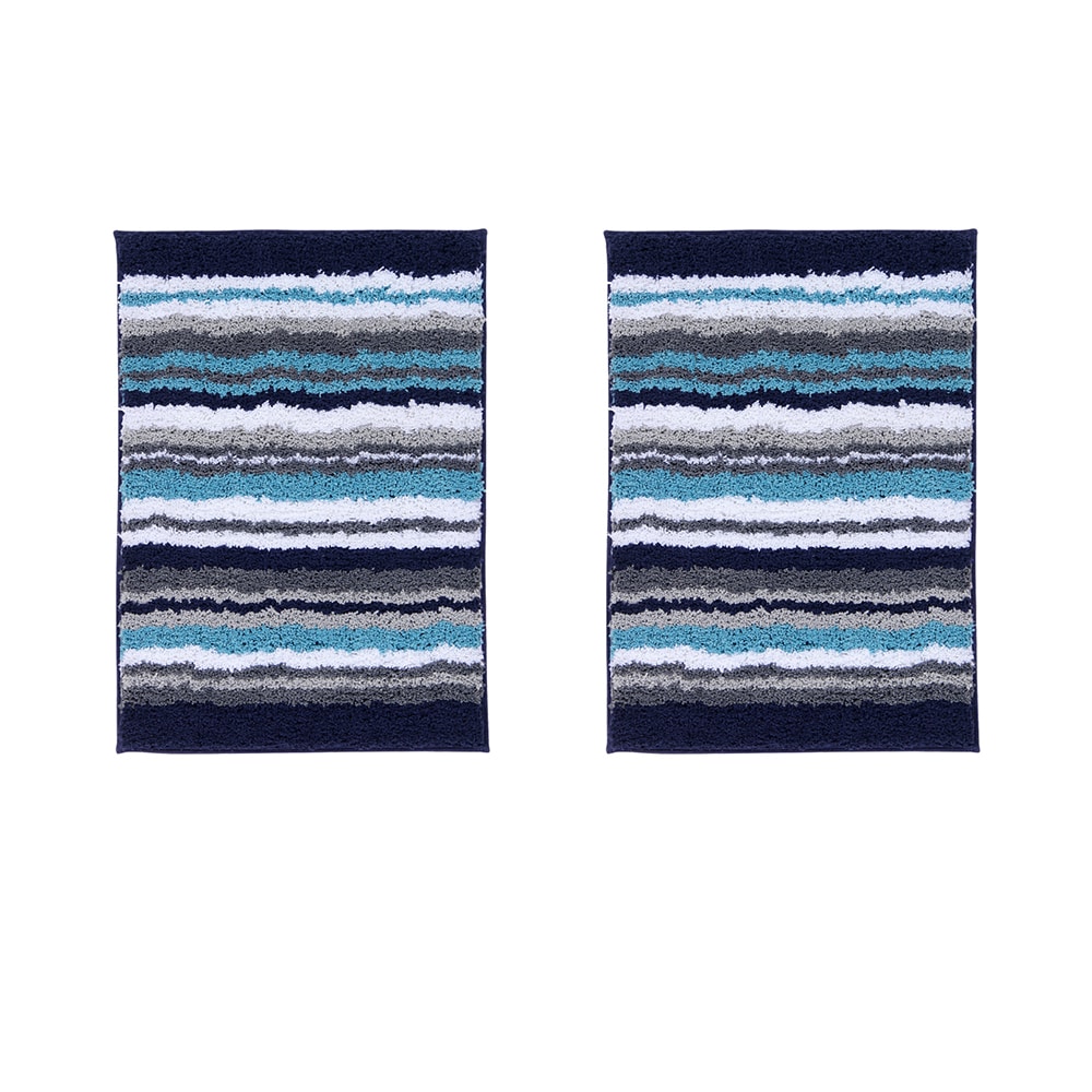 Better Trends BAGR2PC1724BG 24-in x 17-in Navy Polyester Bath rug