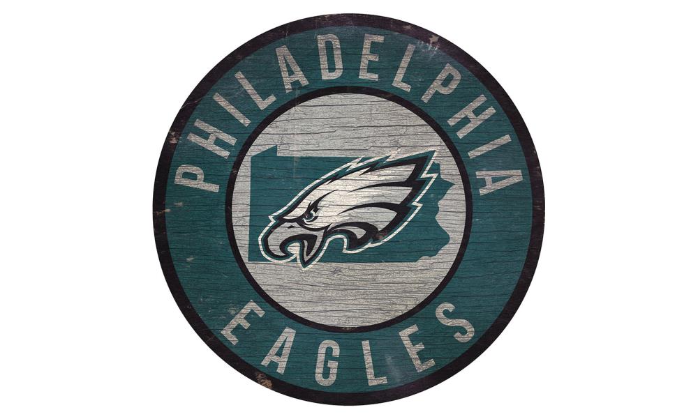 Philadelphia Eagles Team Logo 24 in. Wrought Iron Decorative Sign
