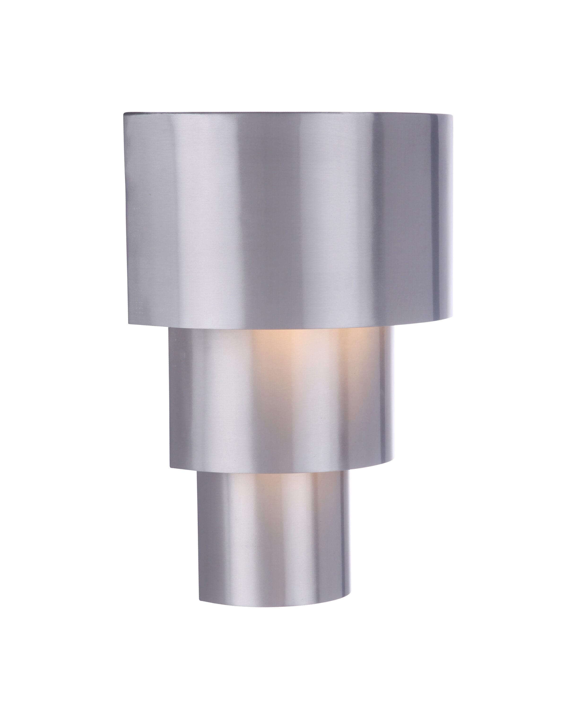 Satin Aluminum Tiered LED Outdoor Wall Sconce