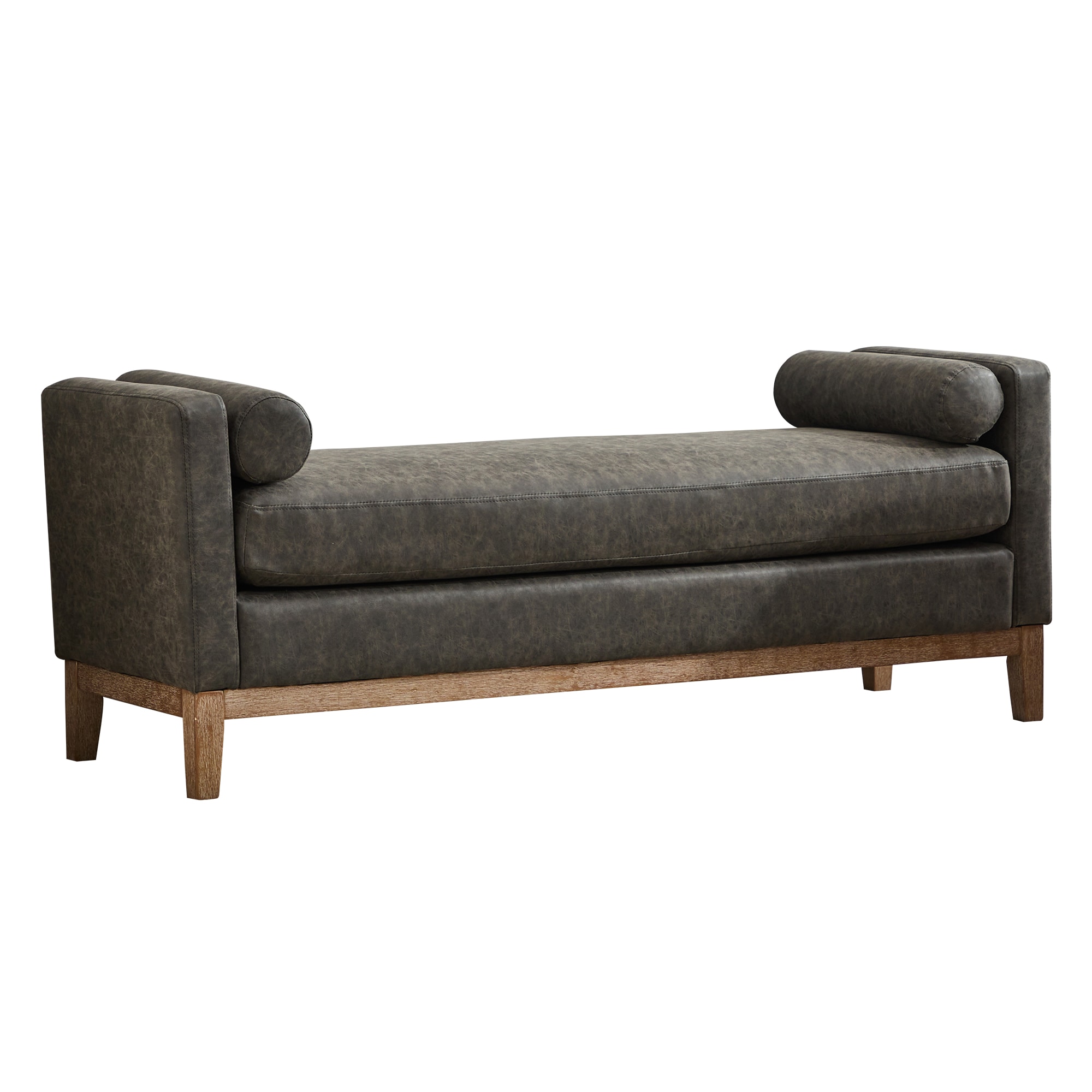 Hrinhom HC-W4002-GRAY Modern GRAY Accent Bench 66.3-in x 20.9-in x 24.8-in