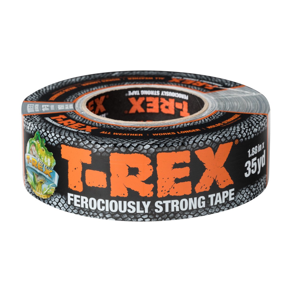 T-Rex  Ferociously Strong Duct Tape 1.88 in. x 35 yd 1 Roll Dark Gunmetal Gray (240998)