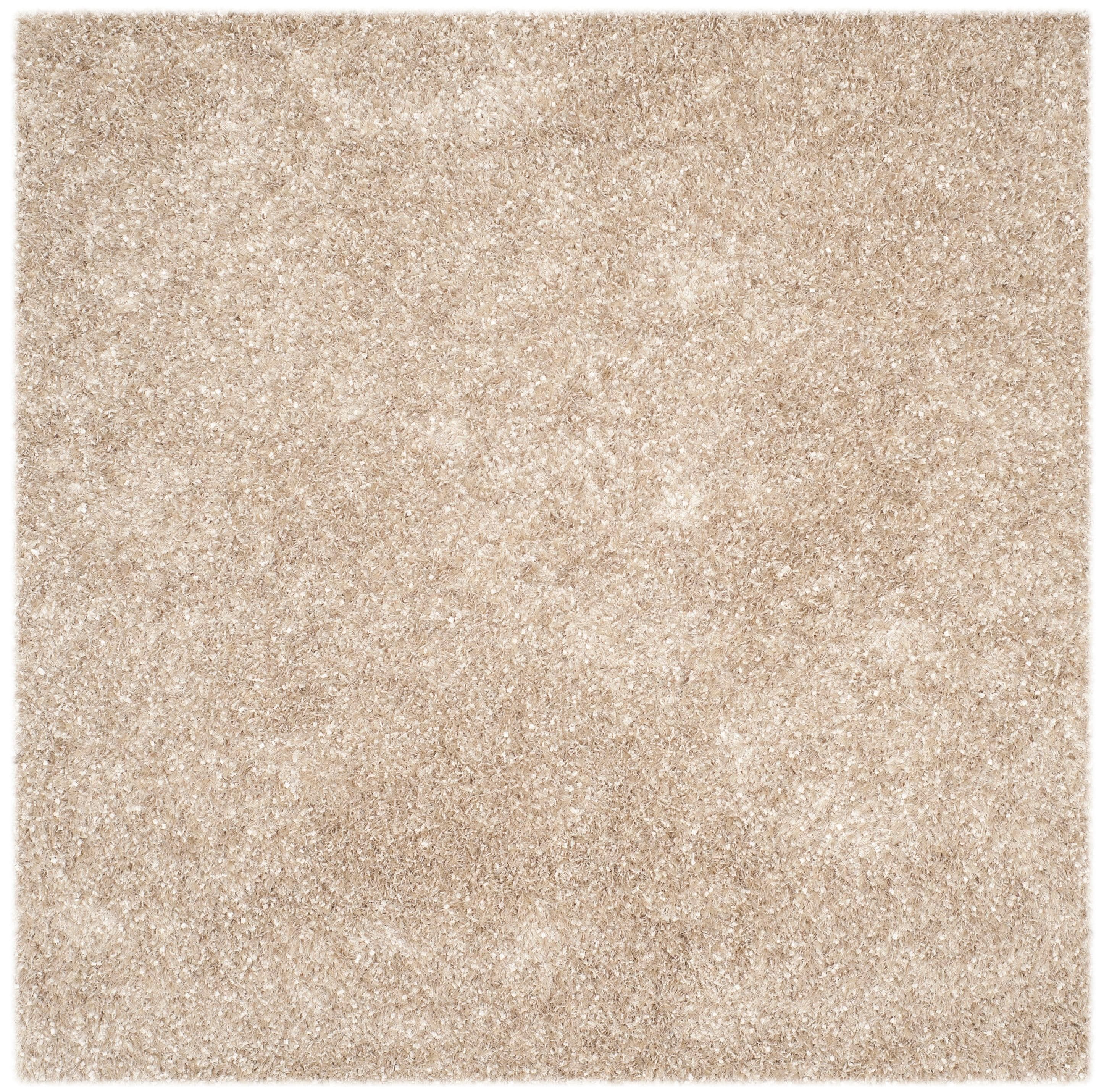 Safavieh MLS431N-7SQ Malibu Shag 7 x 7 (ft) Tufted Polyester Natural Square Indoor Solid Area rug