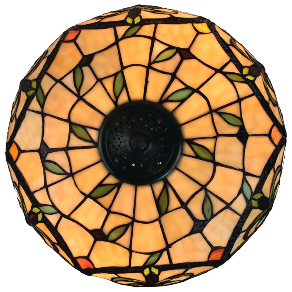 Antique Bronze 16.5" Tiffany Style Stained Glass Table Lamp