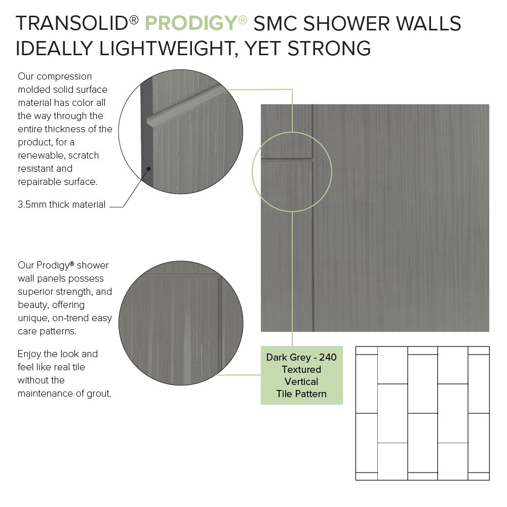 Transolid PWKX60367224-240 Shower-Wall-Surrounds - View #11