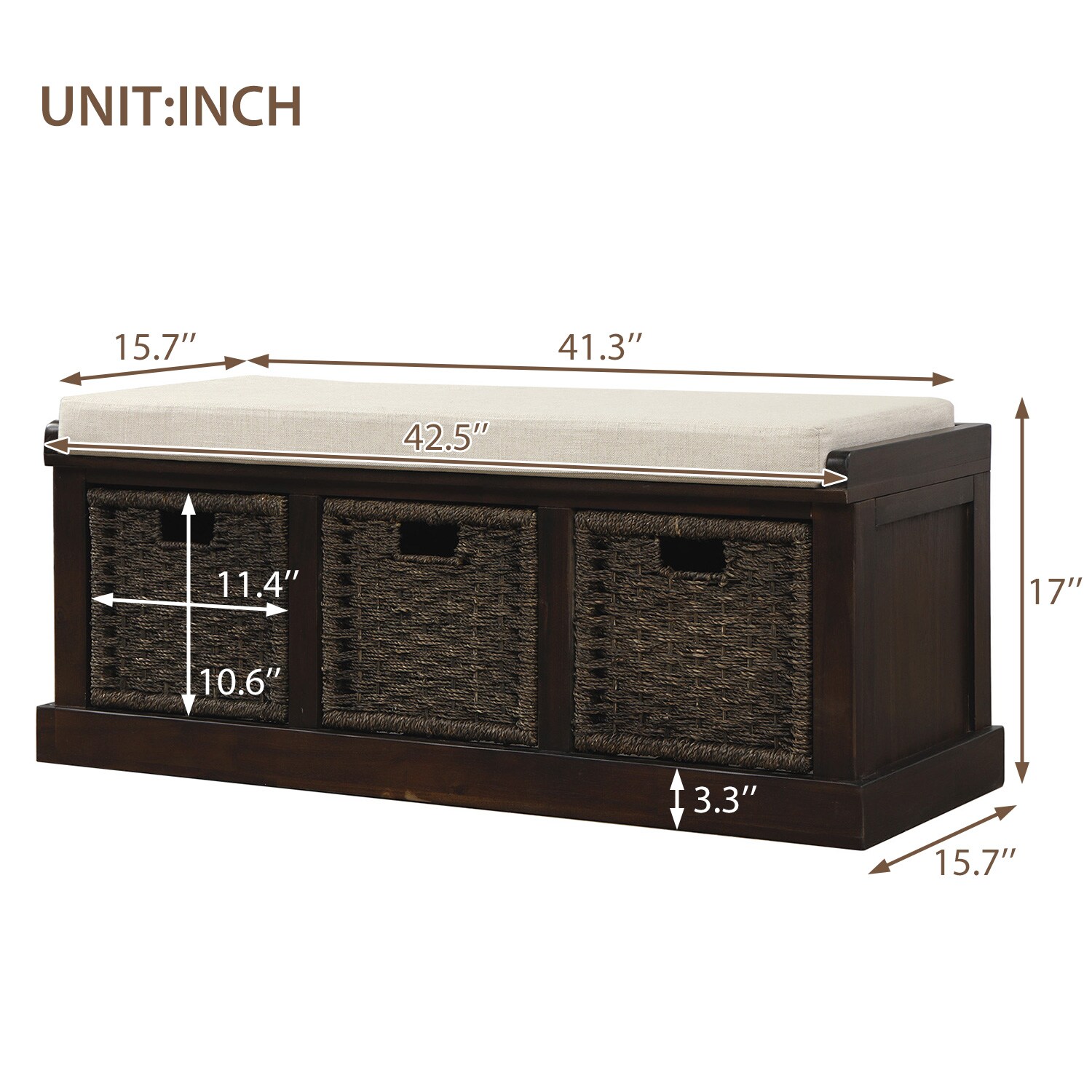 Mondawe OR-W3443B-TR bench - View #9