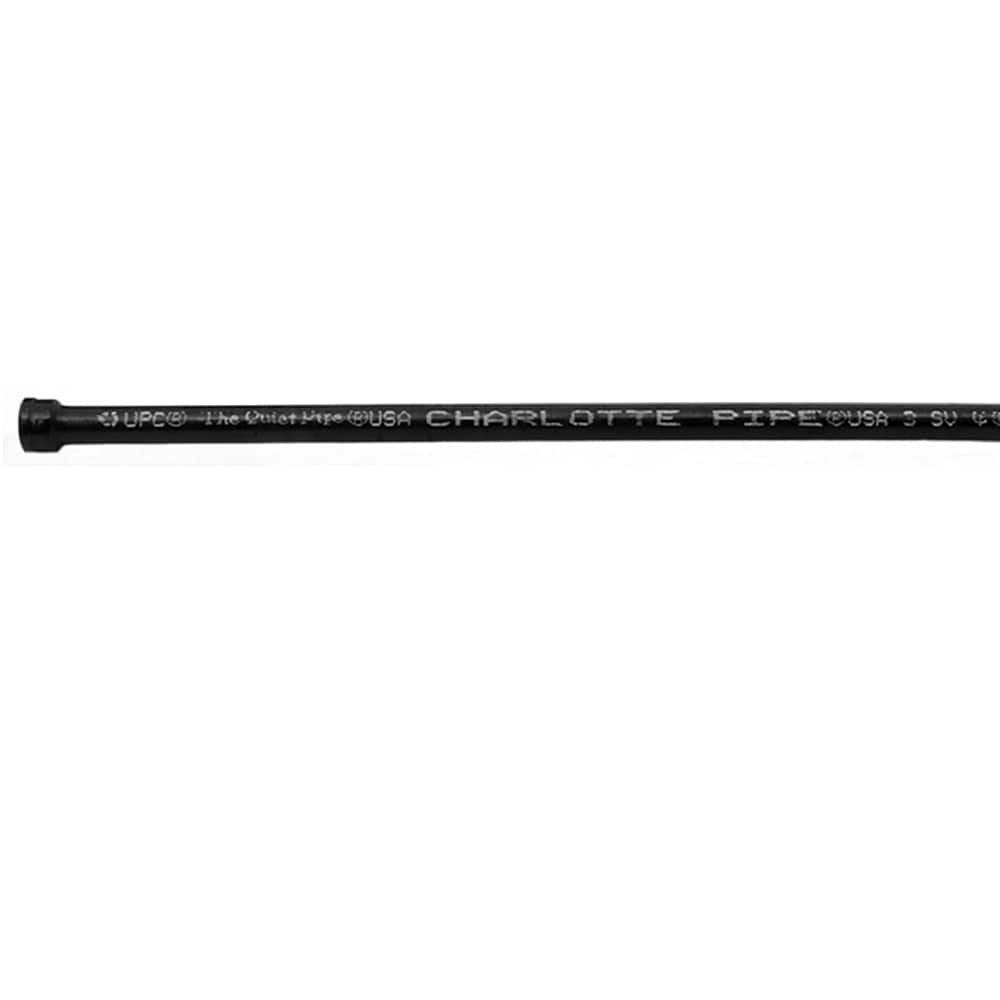 Charlotte Pipe SV  00003  1000 4-in x 10-ft Black Cast Iron Pipe for DWV Applications, ASTM A74 Approved, Spigot Connection, NSF Safety Listed
