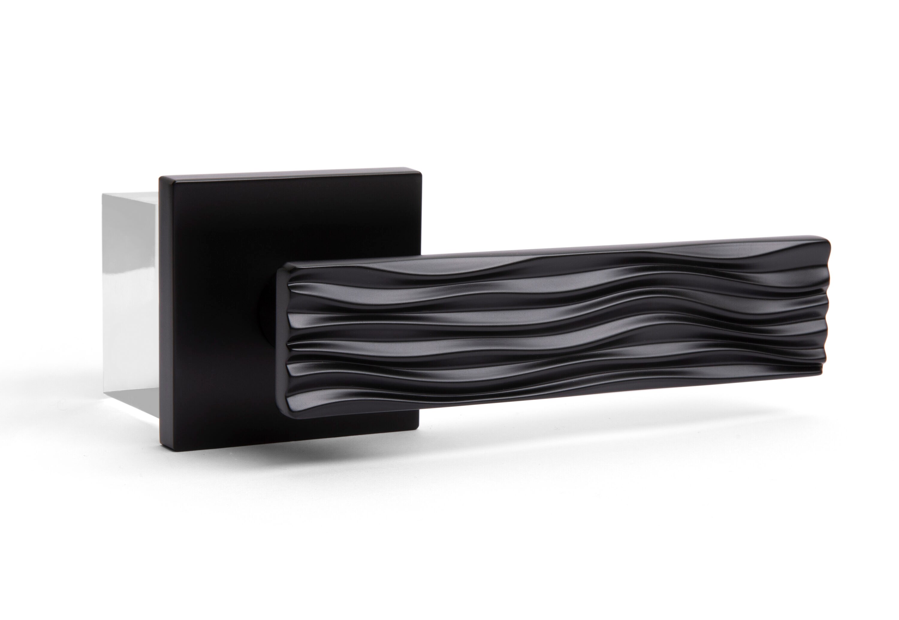 McBowery MB-1108PVMB-RH Ridge Matte Black Right-handed Interior Bed/Bath Hall/Closet Combined Door Handle