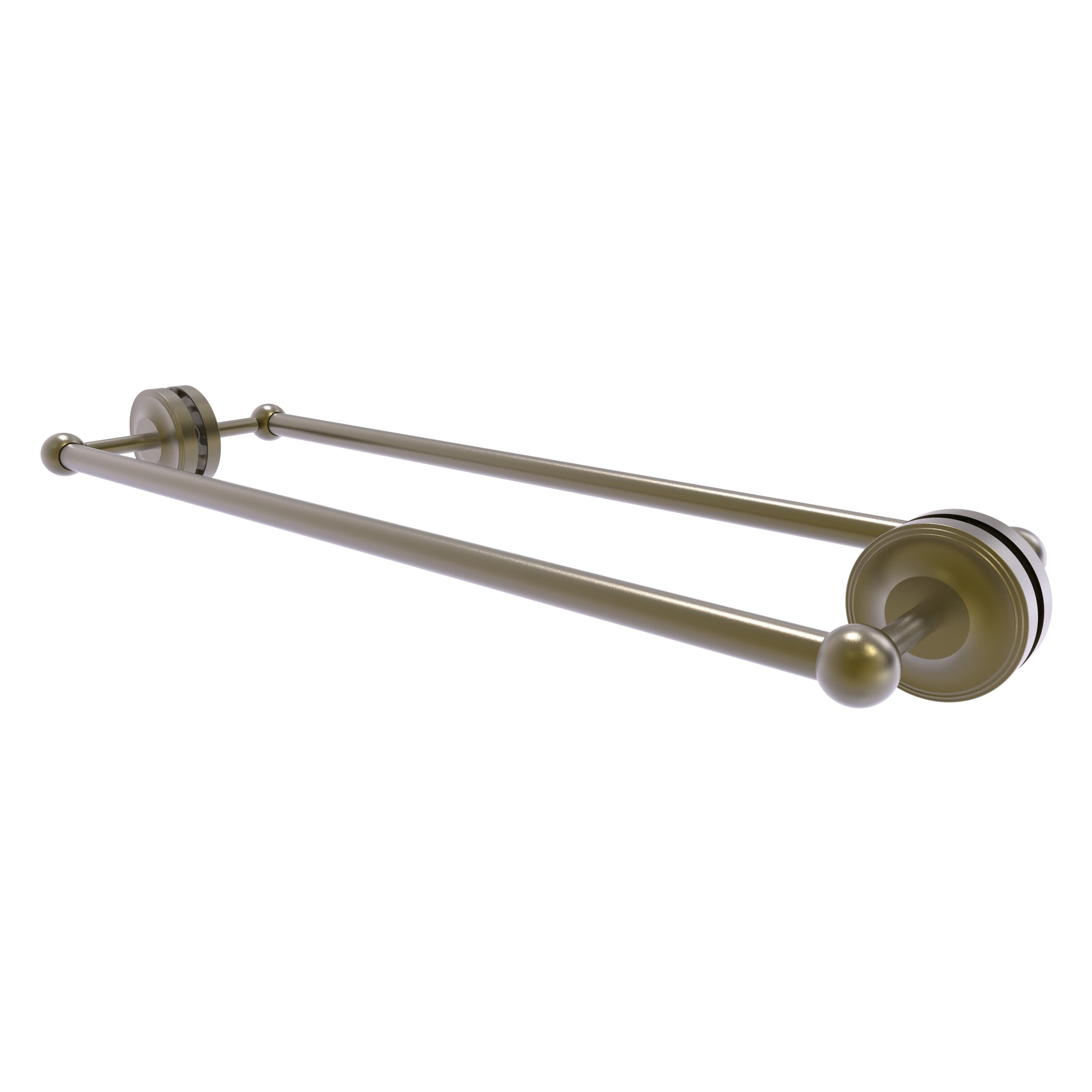Allied Brass PR-41-BB-24-ABR Prestige Regal 24-in double Antique Brass Wall mount Double Towel Bar