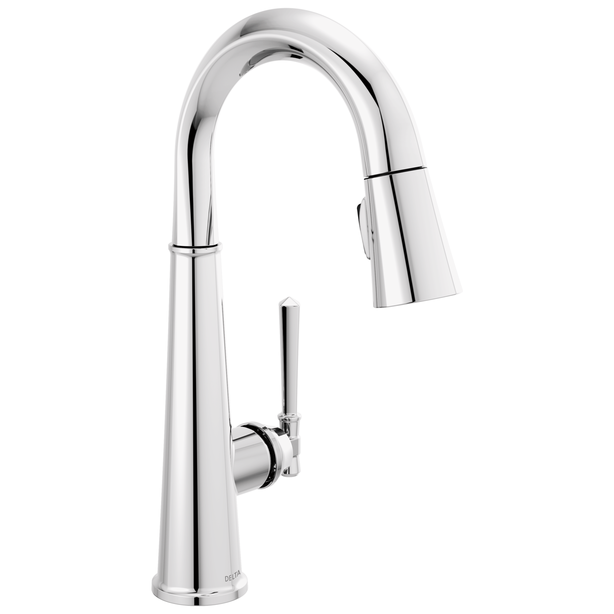 Delta 9982-PR-DST Emmeline Lumicoat Chrome Single Handle Deck-mount Bar and Prep Kitchen Faucet with Sprayer