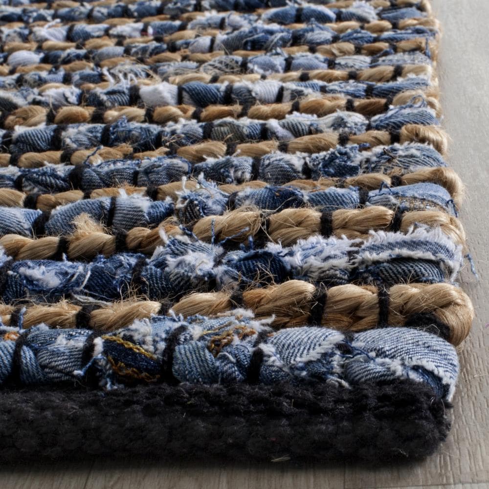 Cape Cod Blue 5' x 8' Handmade Cotton Area Rug