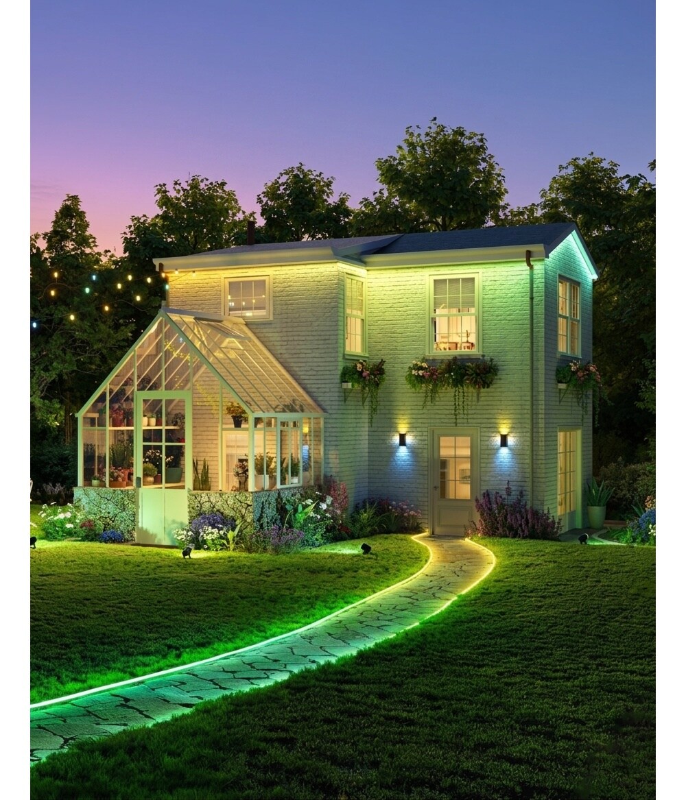 Vrbgify 1 Roll 65.6 ft Outdoor Neon Rope Lights RGBIC Flexible LED IP67 ...