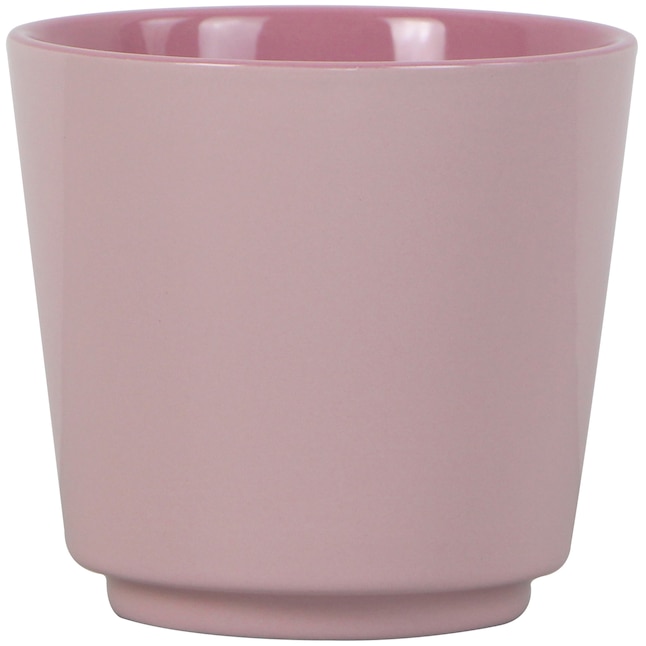 Indoor x H 3.74-in Pots department Pink 4.13-in roth in Planters & W allen Ceramic Planter + at the