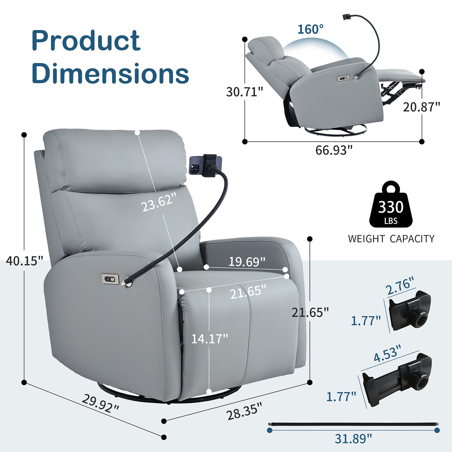 GZMR GM-W1040 recliners - View #8