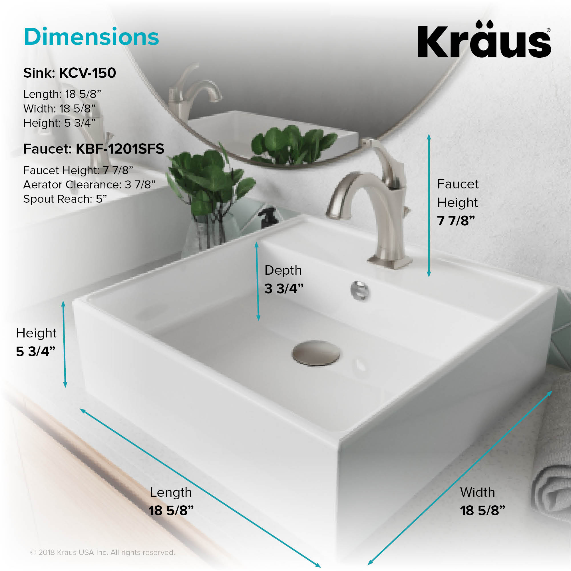 Kraus C-KCV-150-1201SFS Bath-Sink - Thumbnail View #4