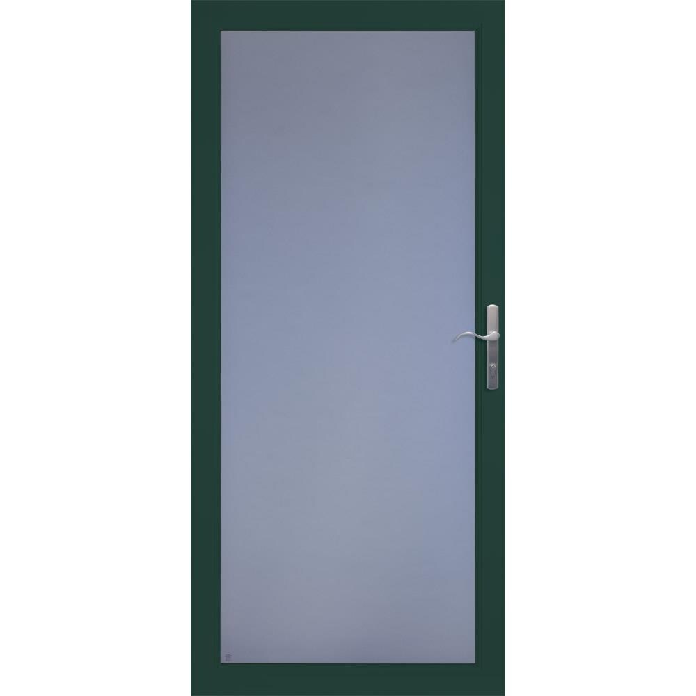 LARSON Secure Elegance Green Full-View Aluminum Storm Door (Common: 32-in 81-in; Actual: 31.75-in x 79.75-in)