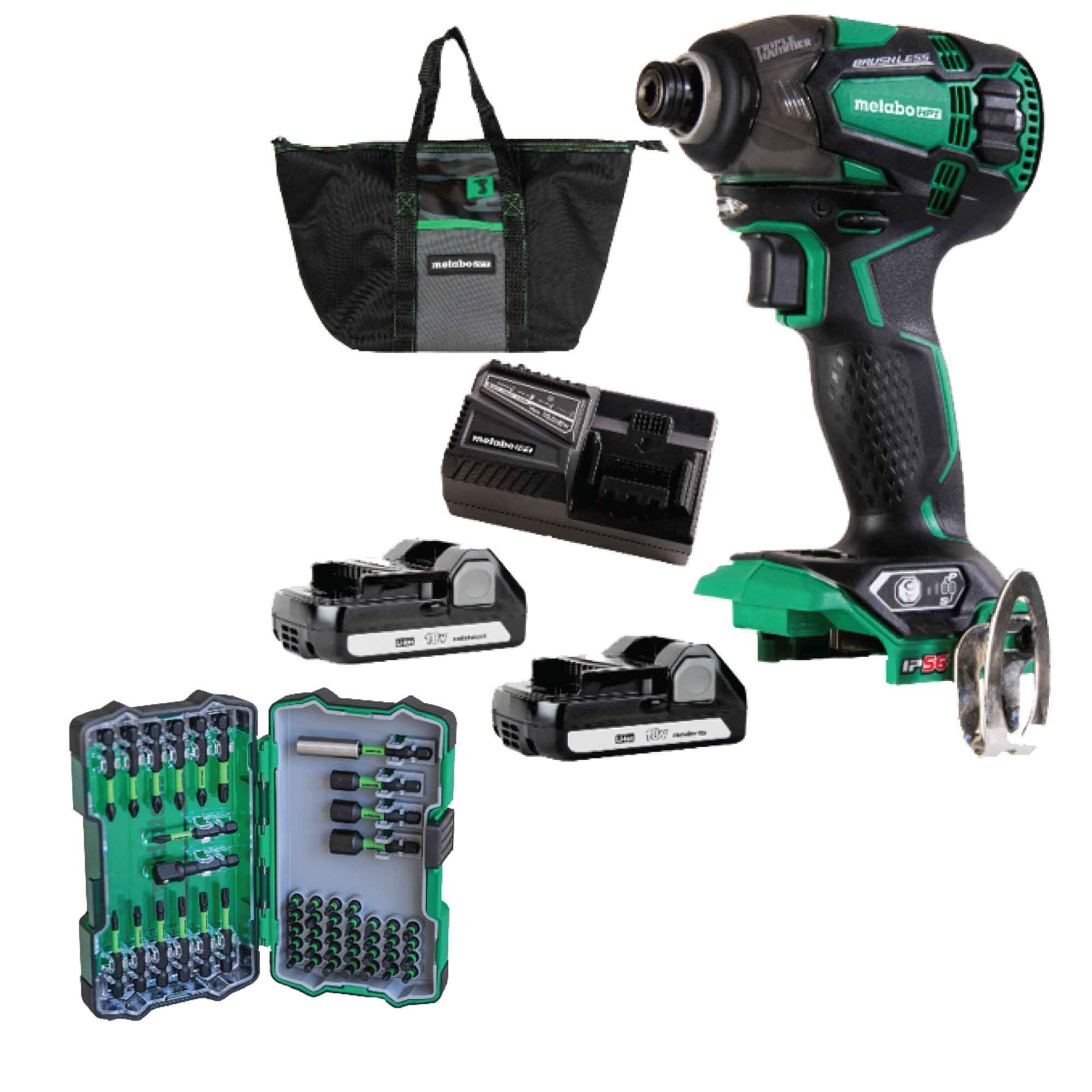 Metabo HPT MultiVolt 18-volt 1/4-in Variable Speed Brushless Cordless Impact Driver with