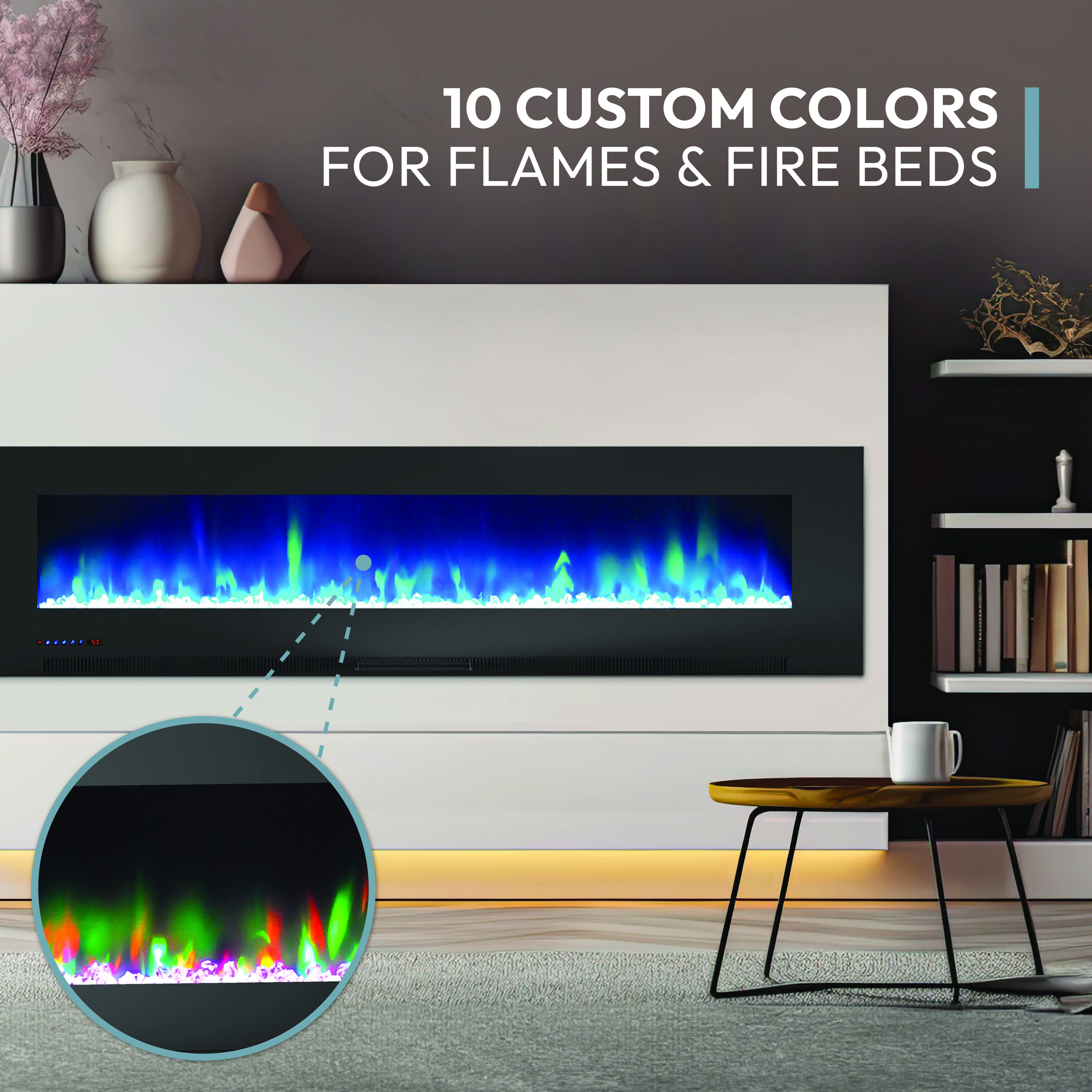 Cambridge CAM78WMEF-1BLK Electric-Fireplaces - View #4