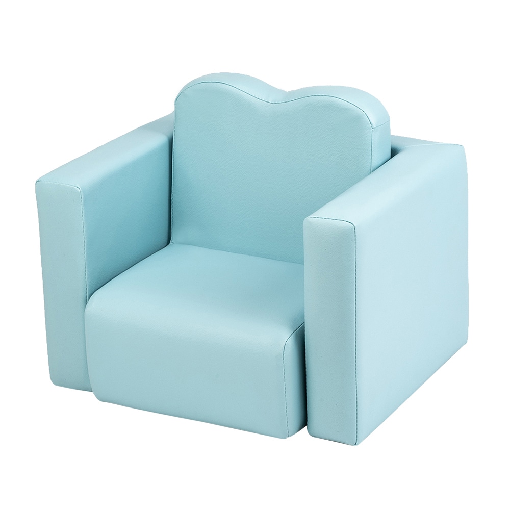 Winado 529804961992 17.32-in Blue Upholstered Stackable Kids Accent Chair